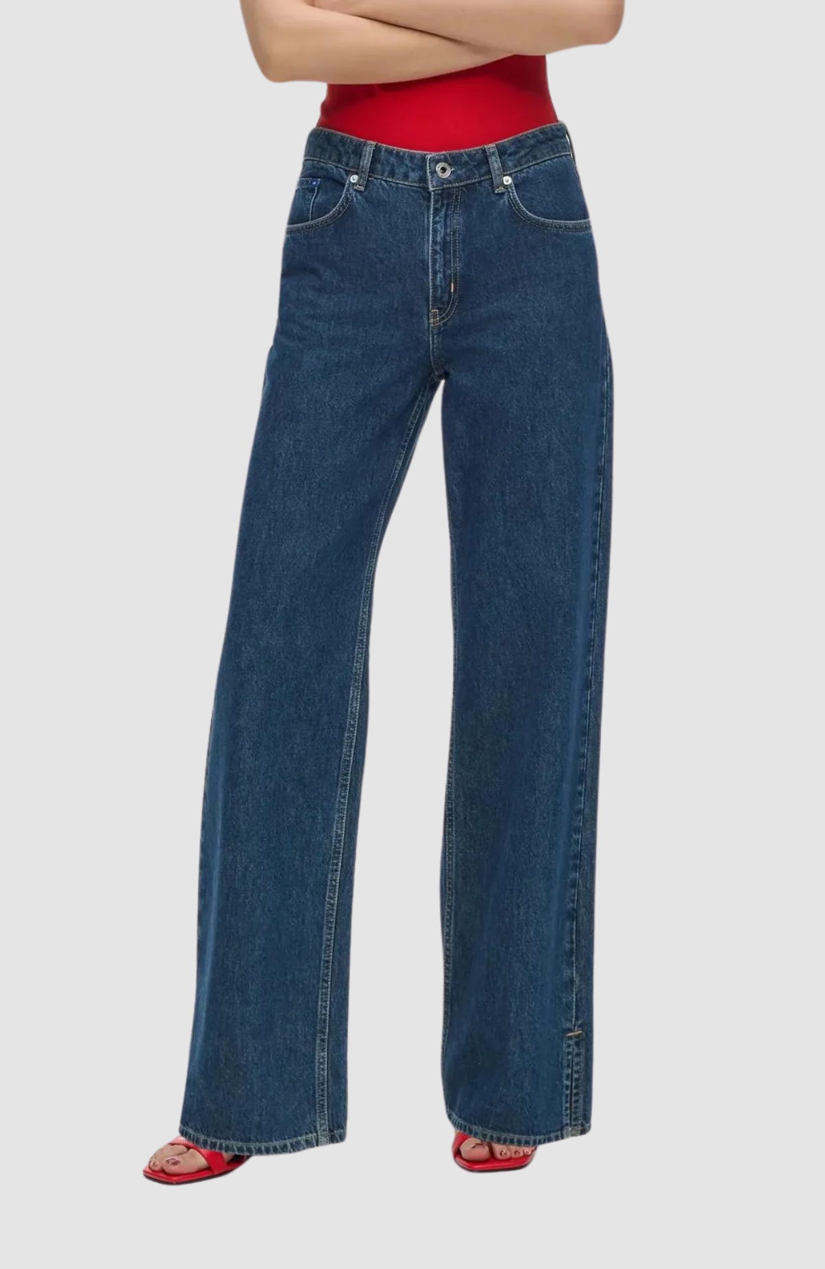 KLJ Mr Relaxed W/Slit Denim