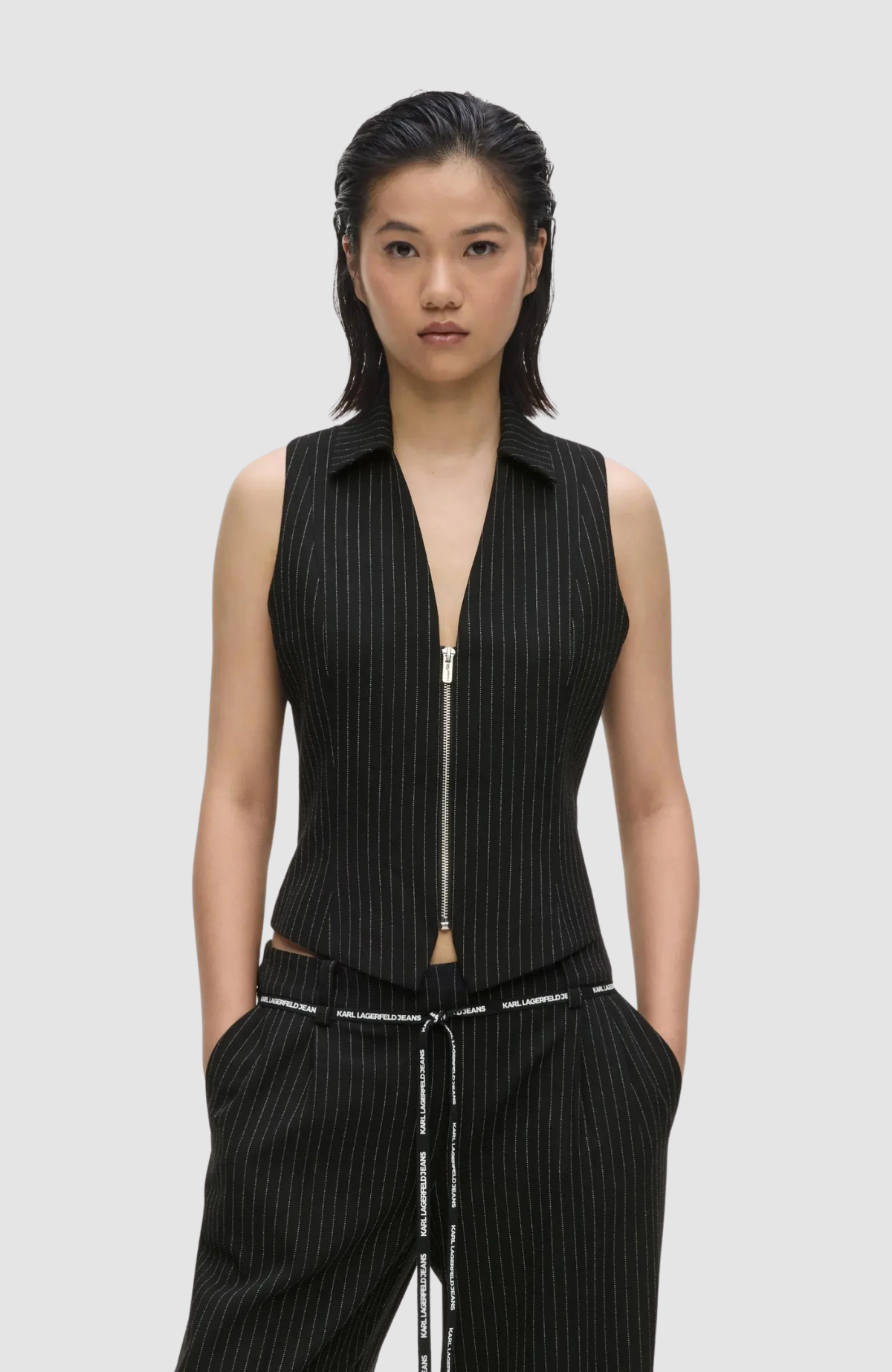 KLJ Pinstripe Waistcoat