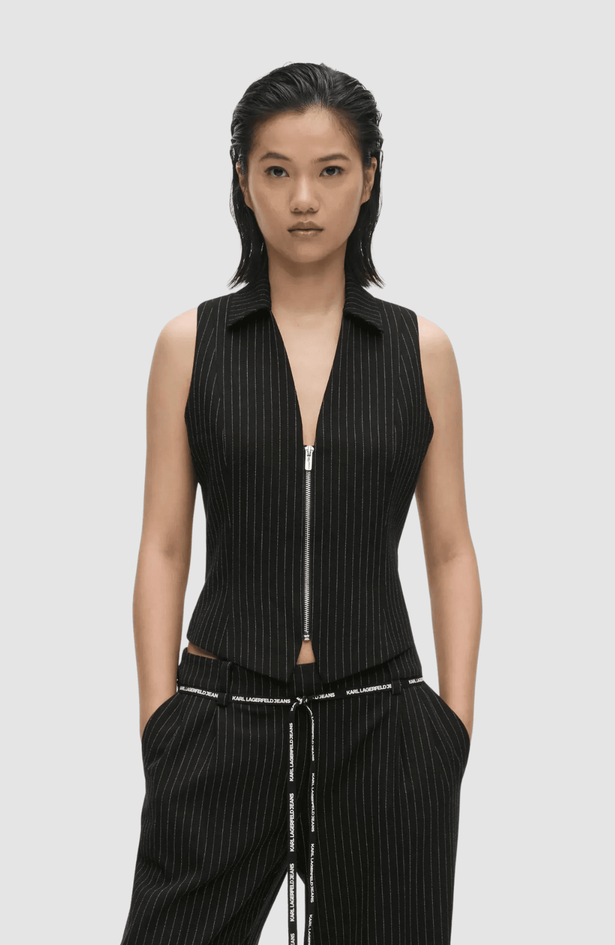 KLJ Pinstripe Waistcoat