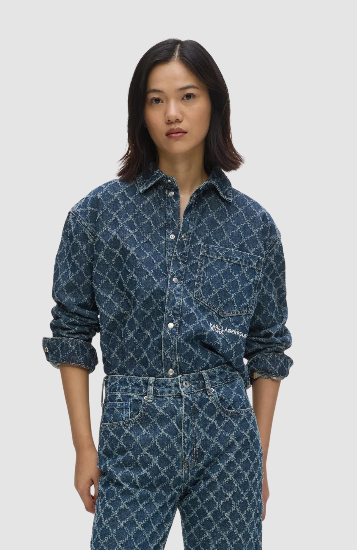 KLJ Argyle Denim Shirt