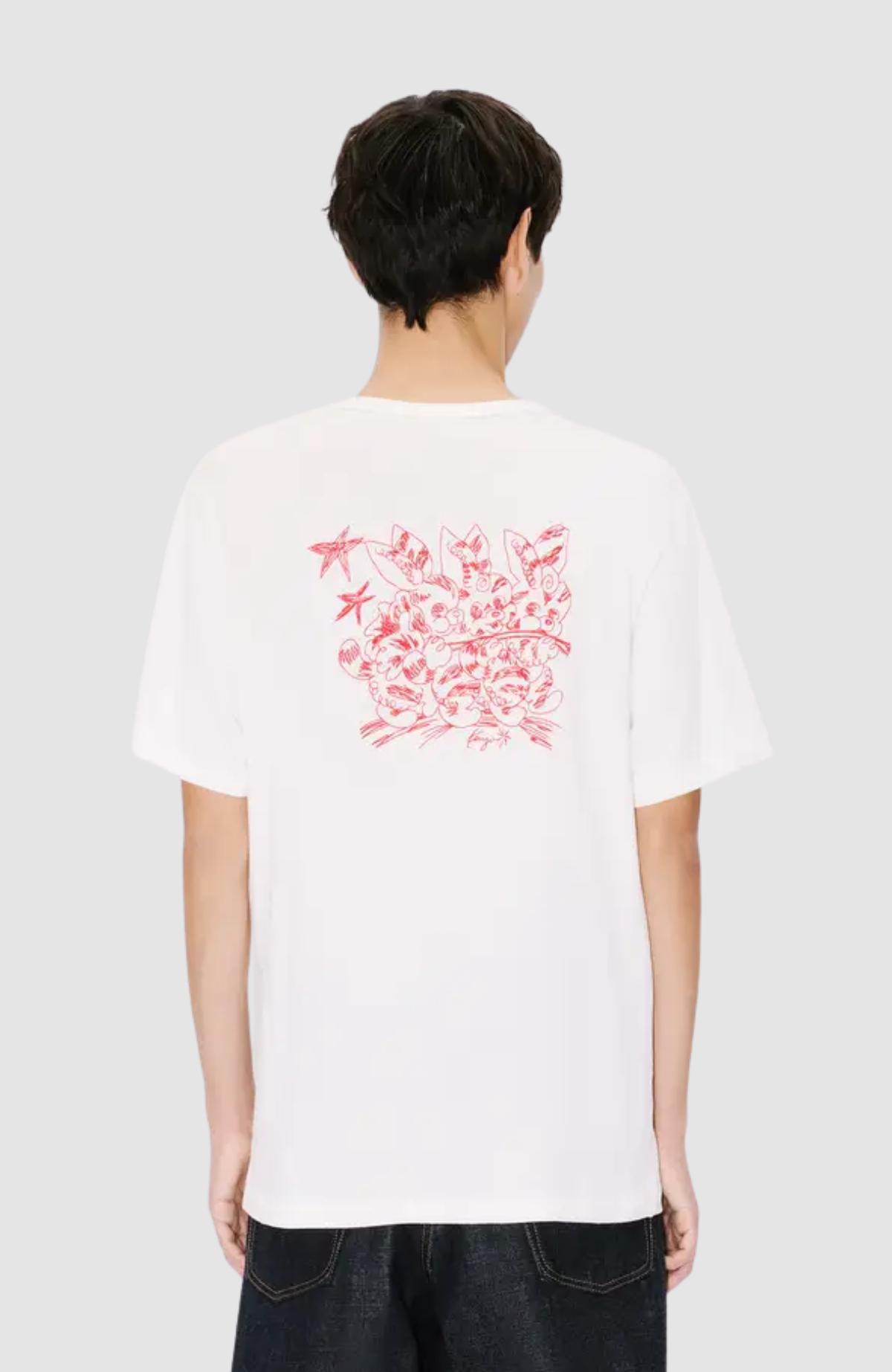 Kenzo Cartoon Outlined T-Shirt