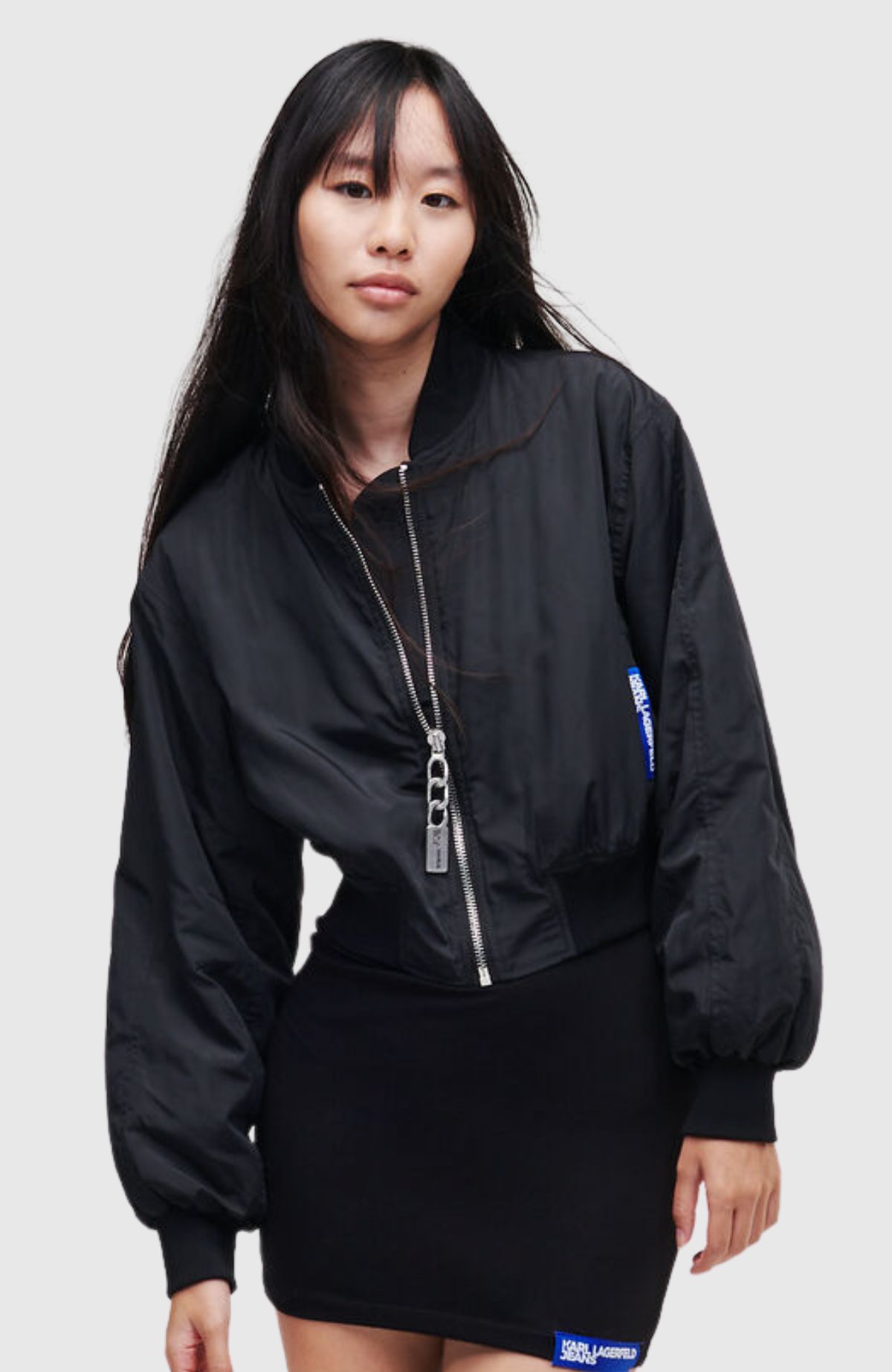 KLJ Cropped Bomber Jacket