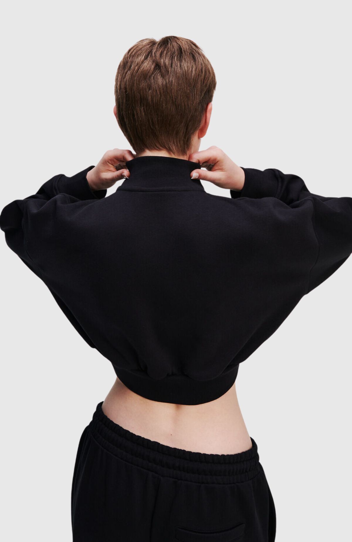 KLJ Cropped Half-Zip Sweat