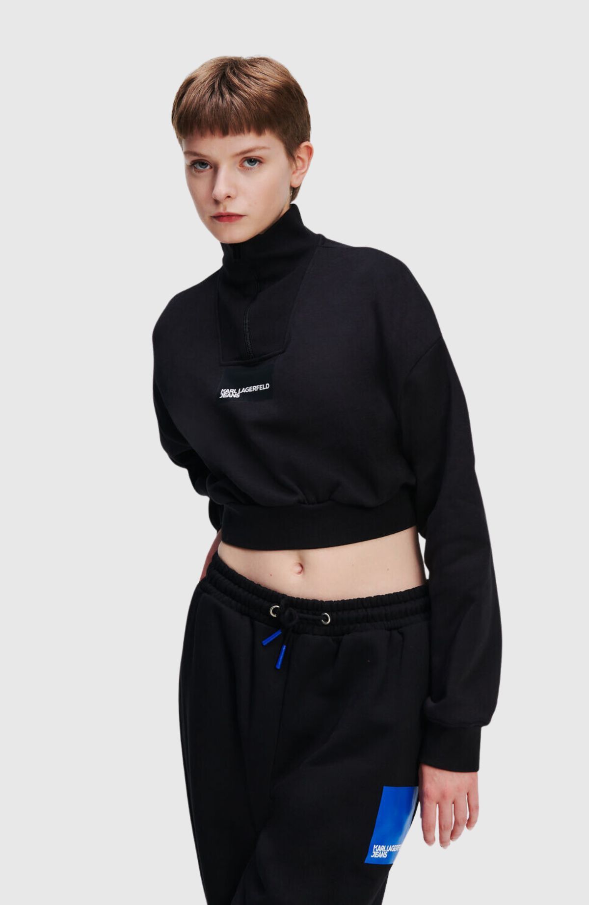 KLJ Cropped Half-Zip Sweat