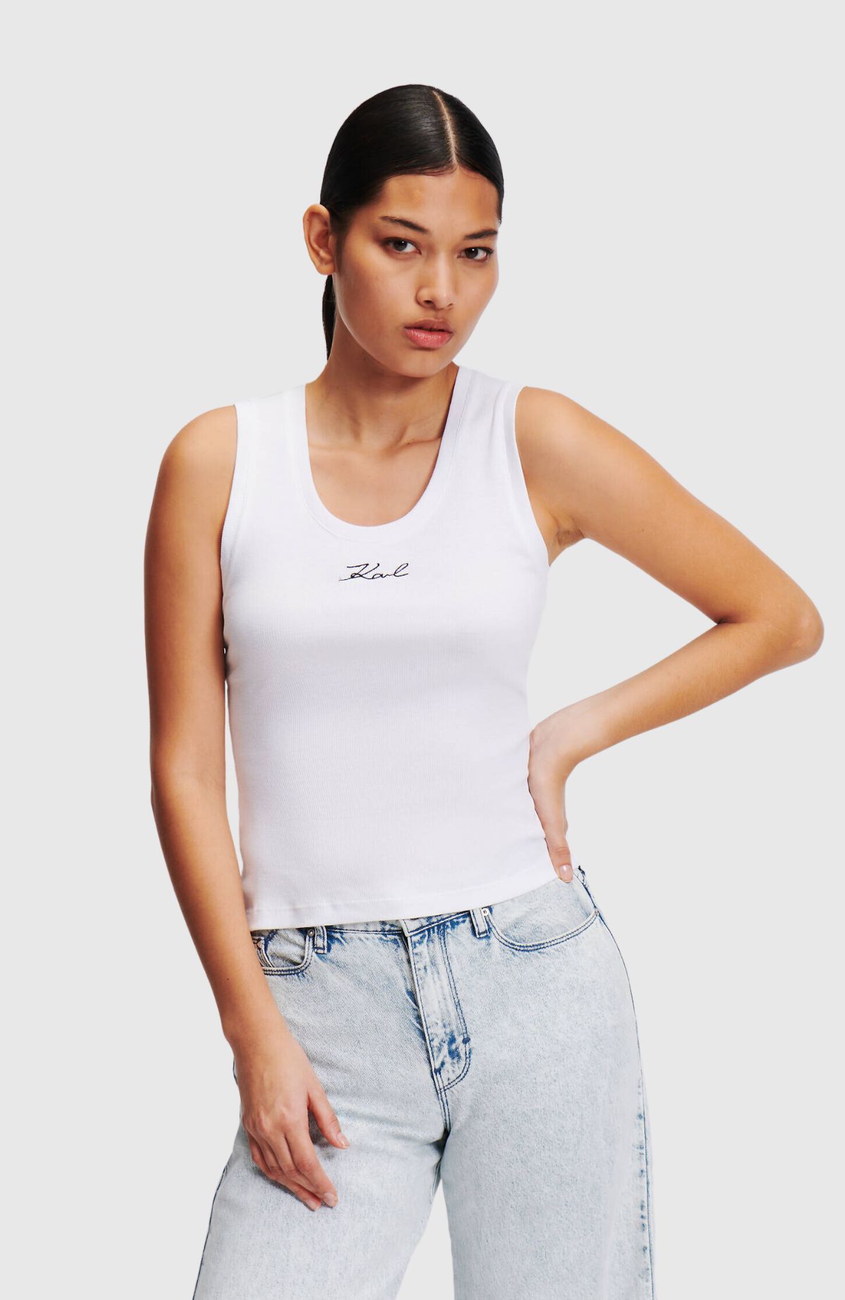 Logo Rib Tank Top