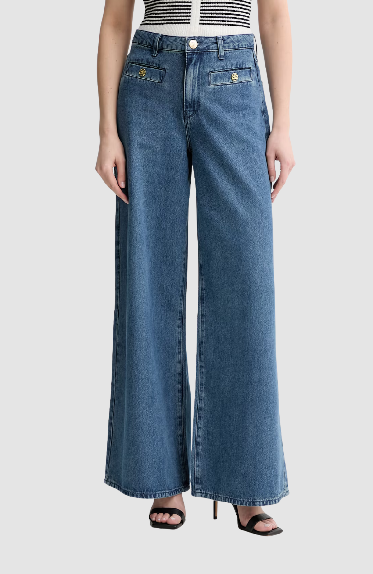 Wide Leg Denim Pants