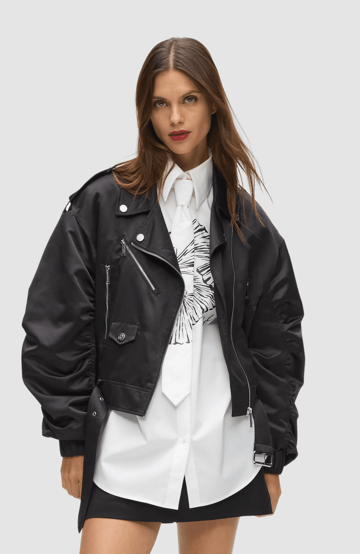 Biker Satin Bomber