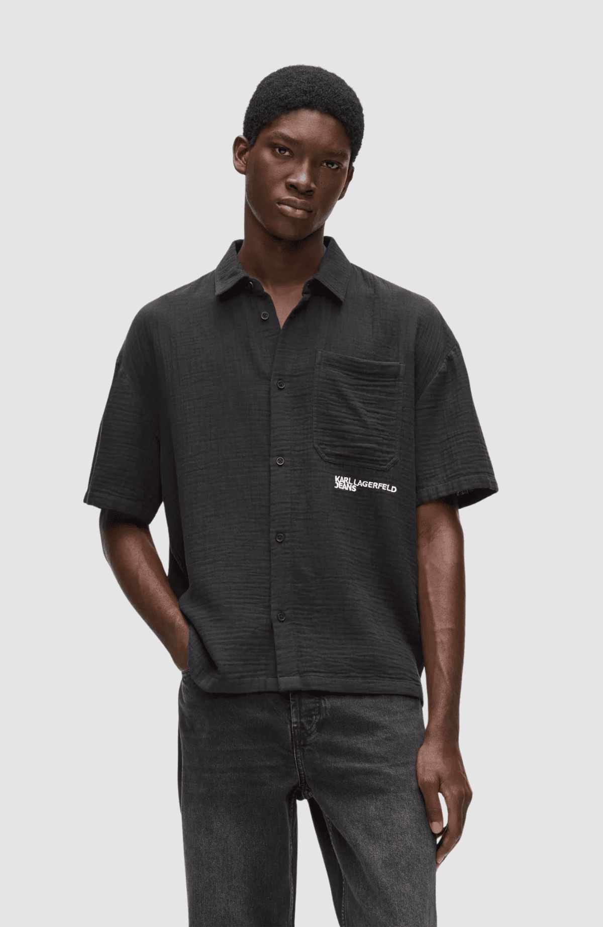 KLJ Ss Crinkled Shirt