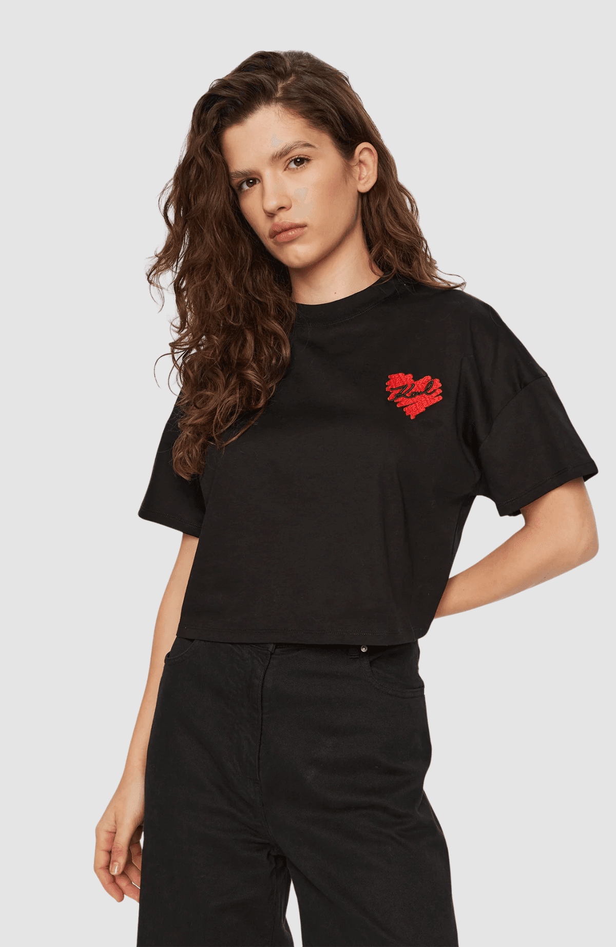 Hearts Cropped T-Shirt