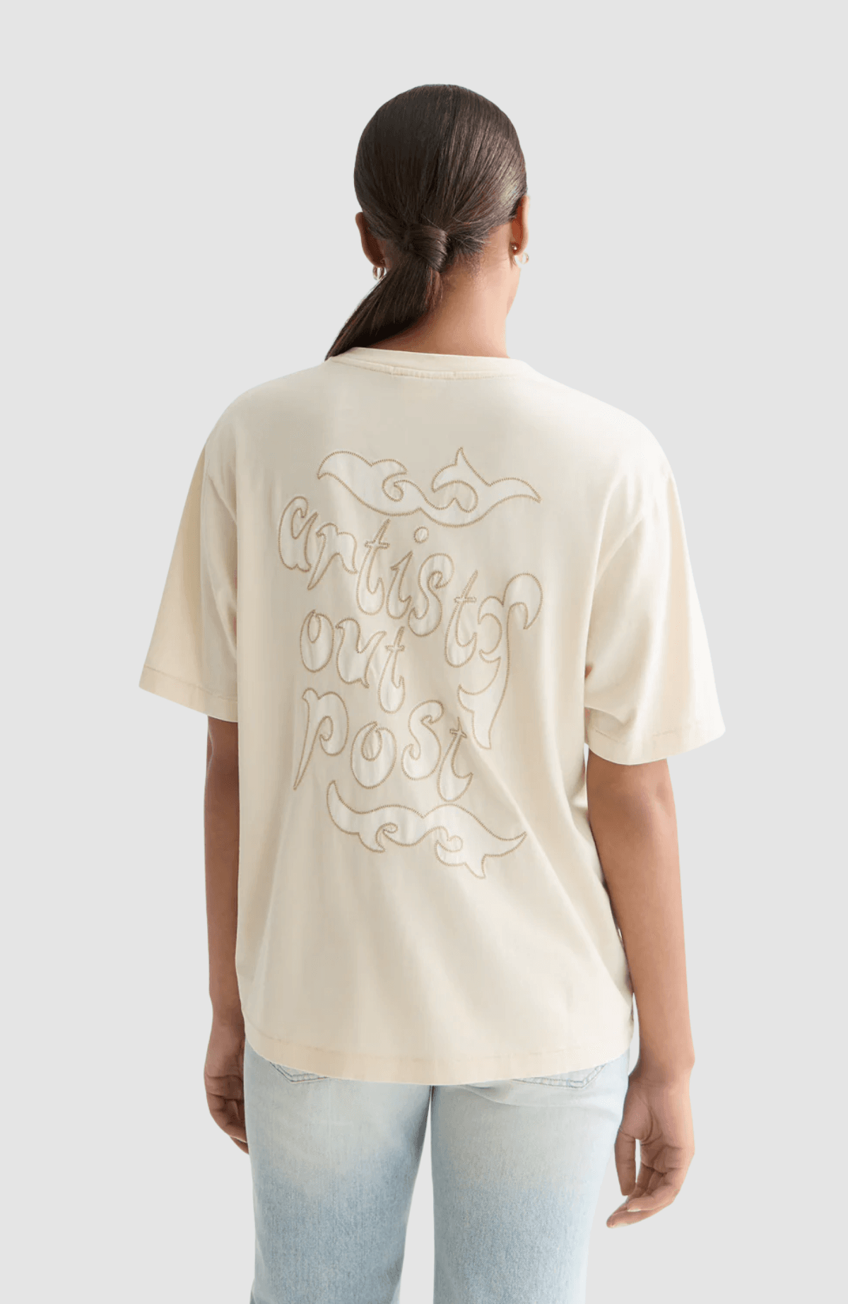 Washed artwork loose-fit T-shirt