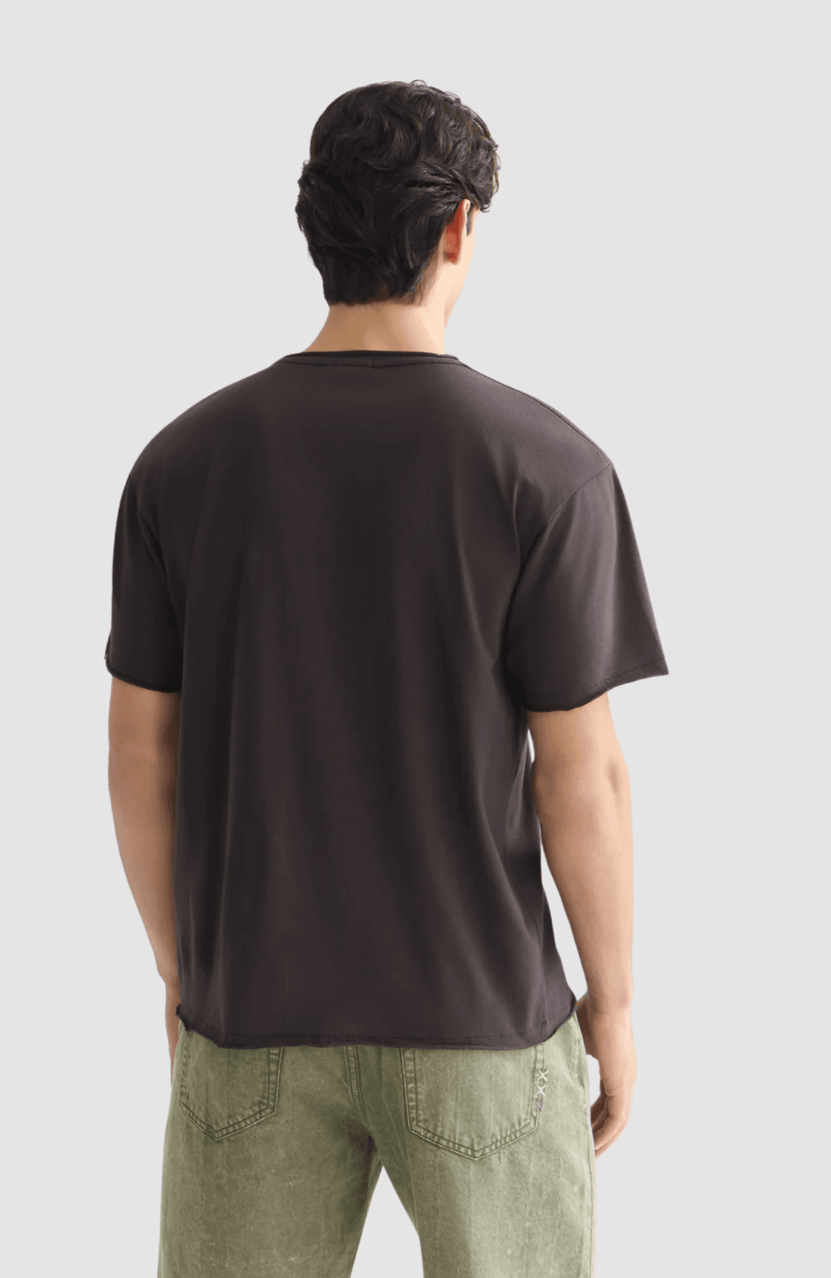 Seasonal core rawedged relaxedfit garmentdyed Tshirt