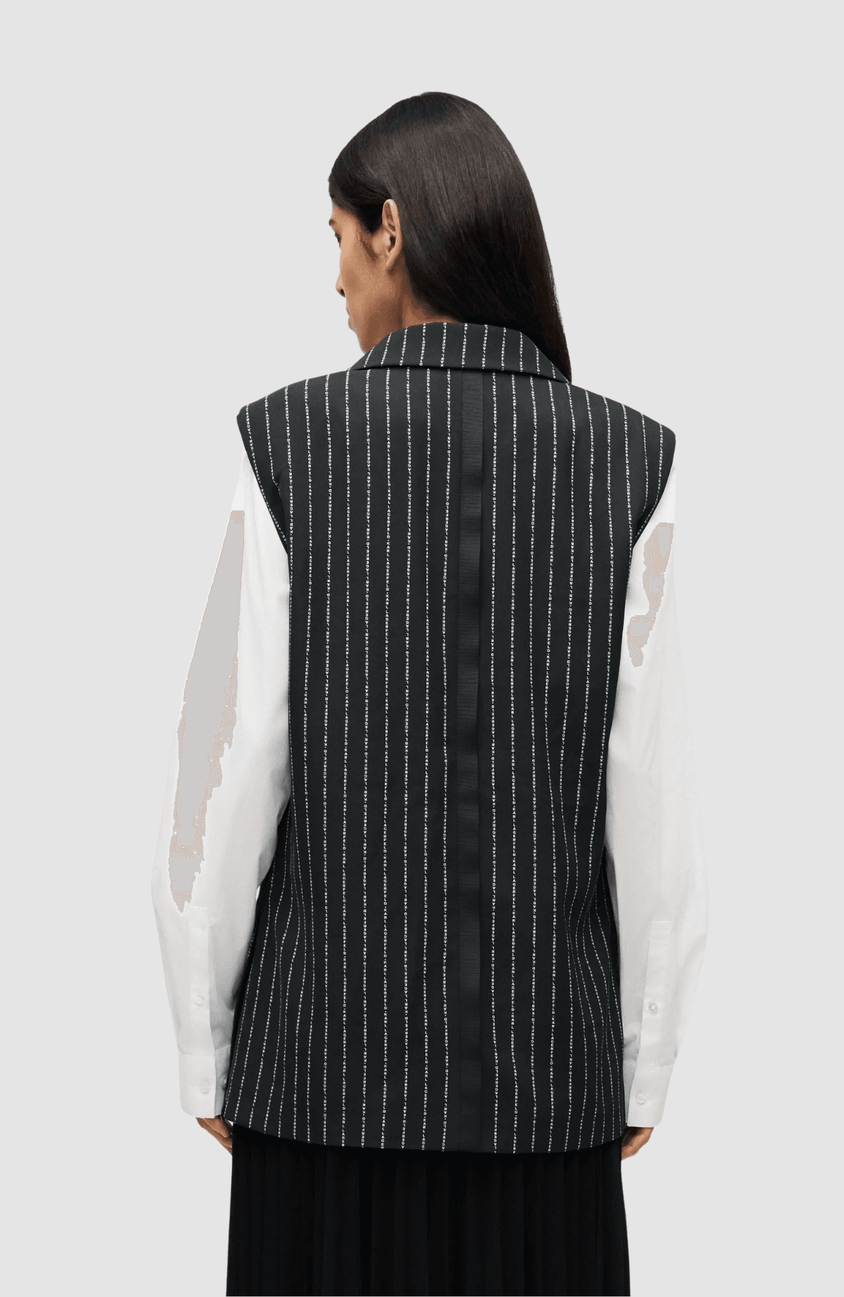 Elongated Pinstripe Gilet