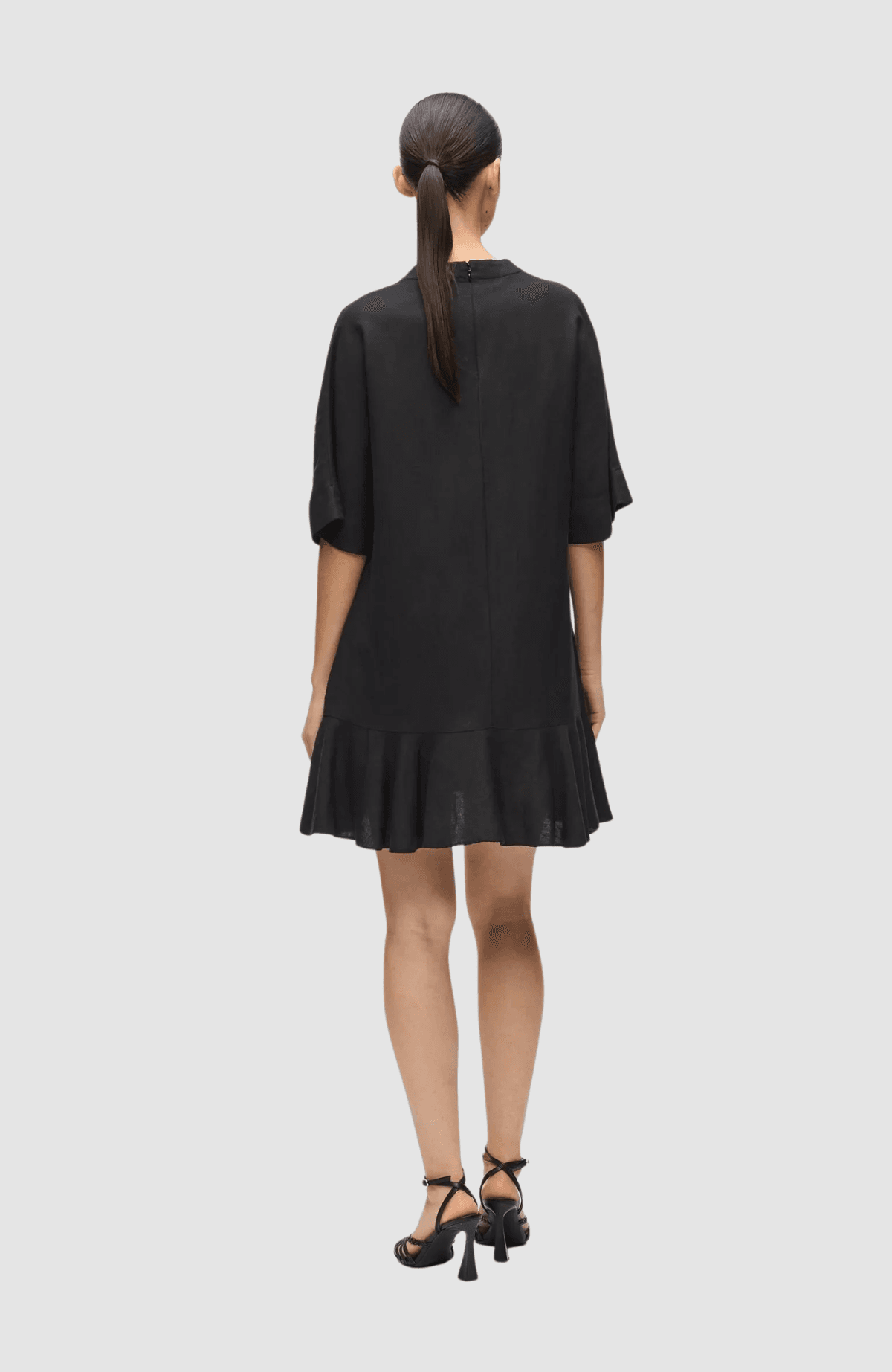 Linen Blend Shift Dress