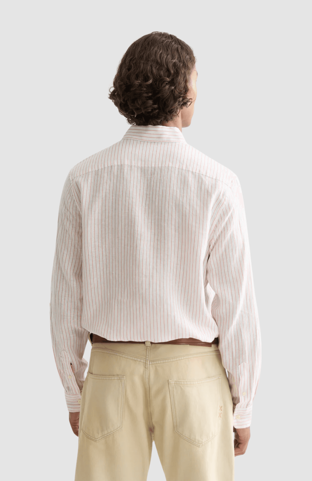 Striped linen regular-fit shirt