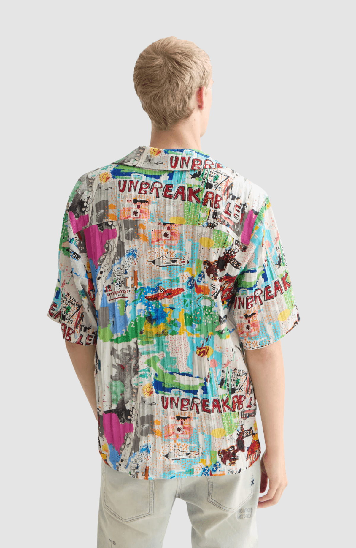 Basquiat printed relaxedfit shortsleeved shirt