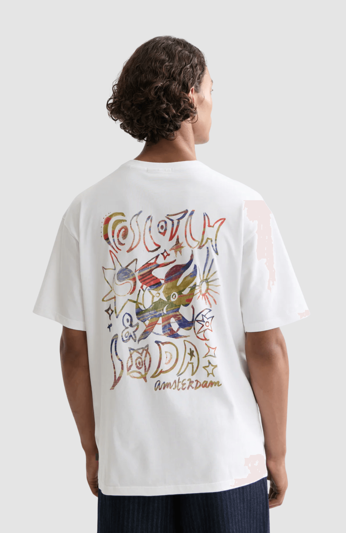 Front and back artwork relaxed-fit T-shirt