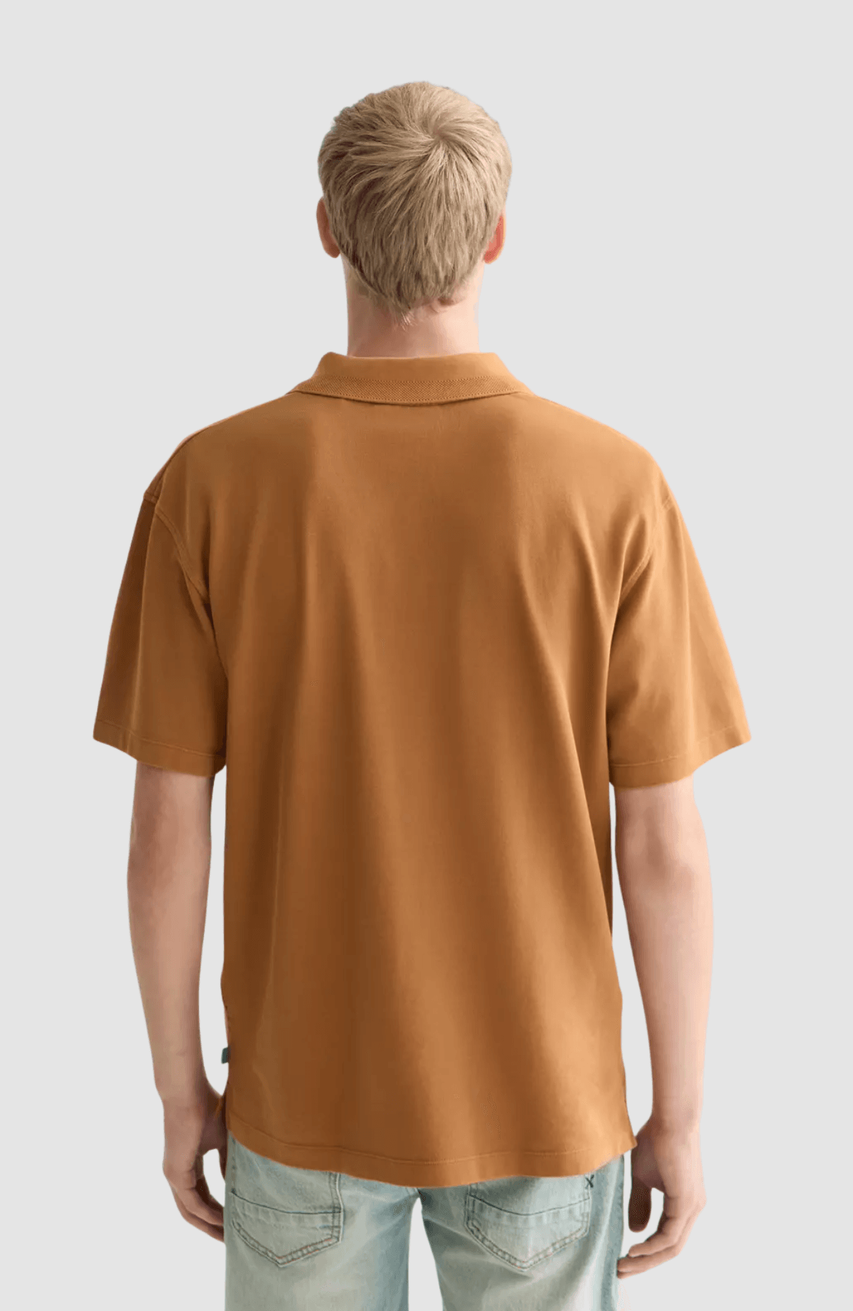 3 crosses pique relaxedfit garmentdyed polo