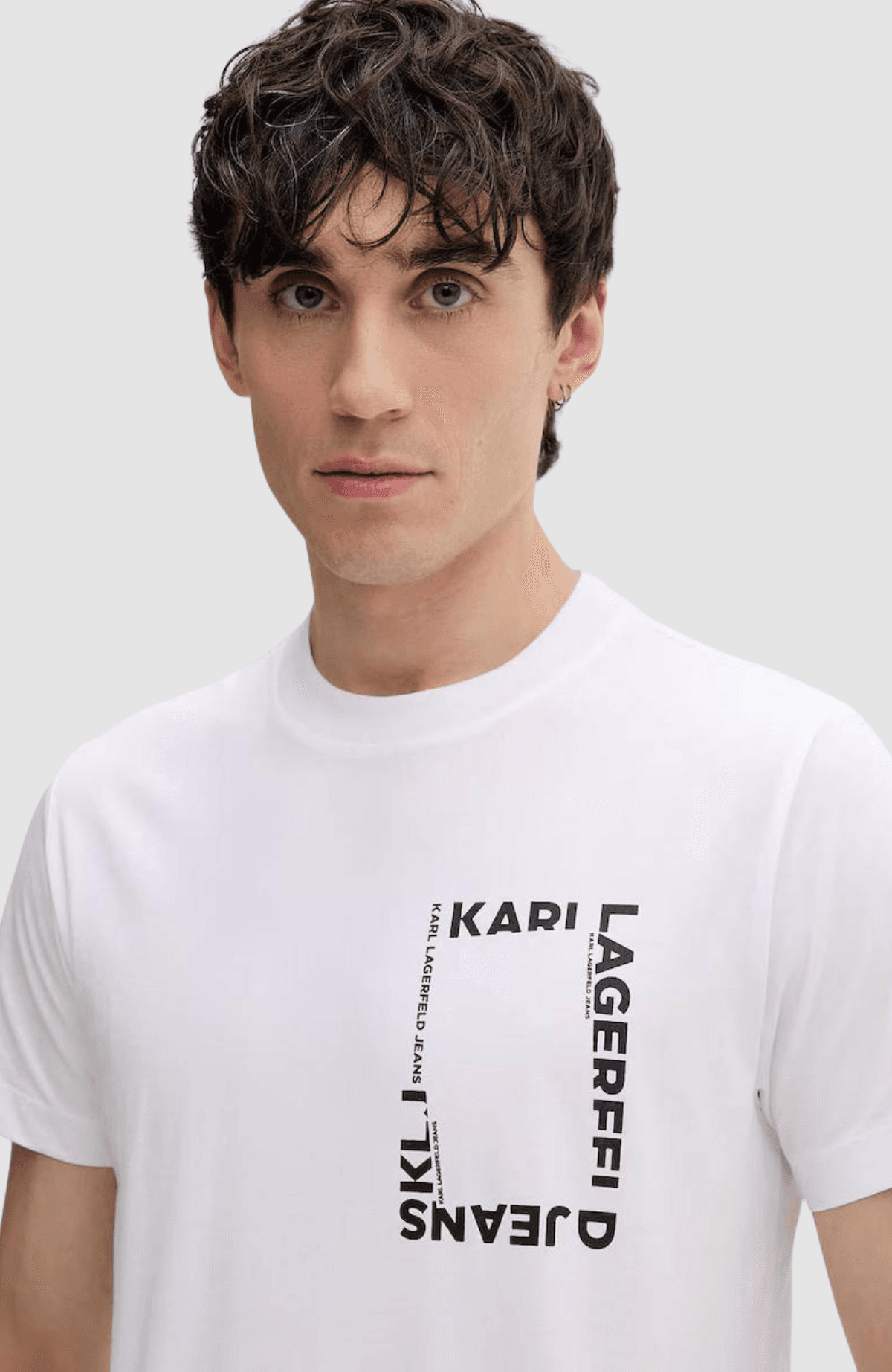 KLJ Slim Ss Frame Logo Tee