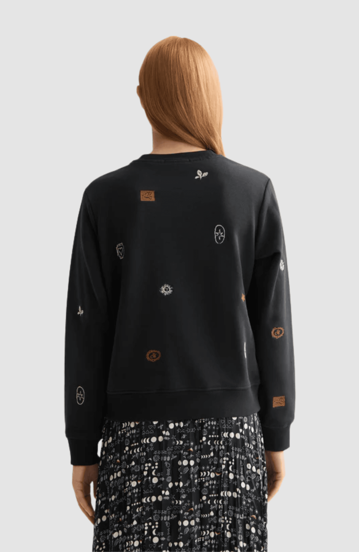 Mini embroidery regular fit sweatshirt