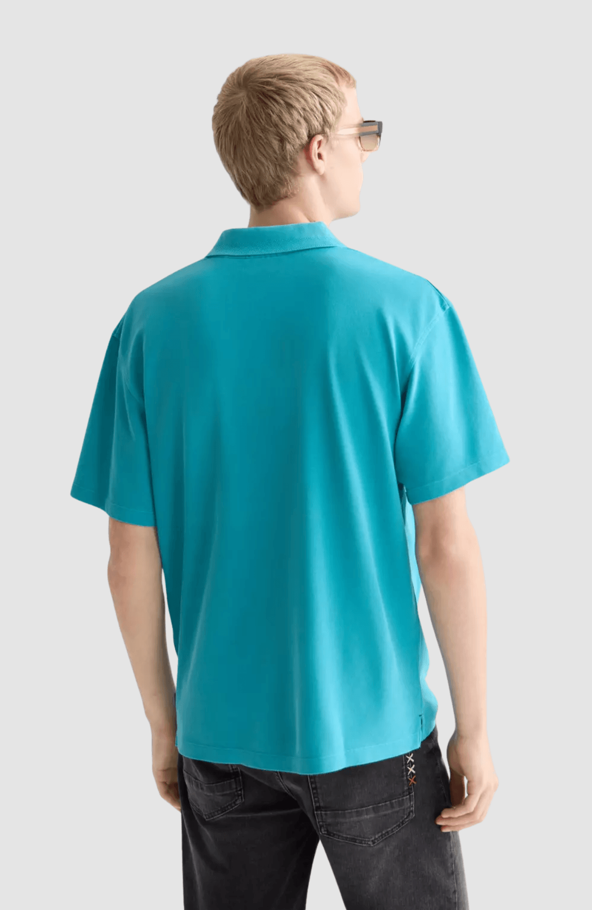 3 crosses pique relaxedfit garmentdyed polo