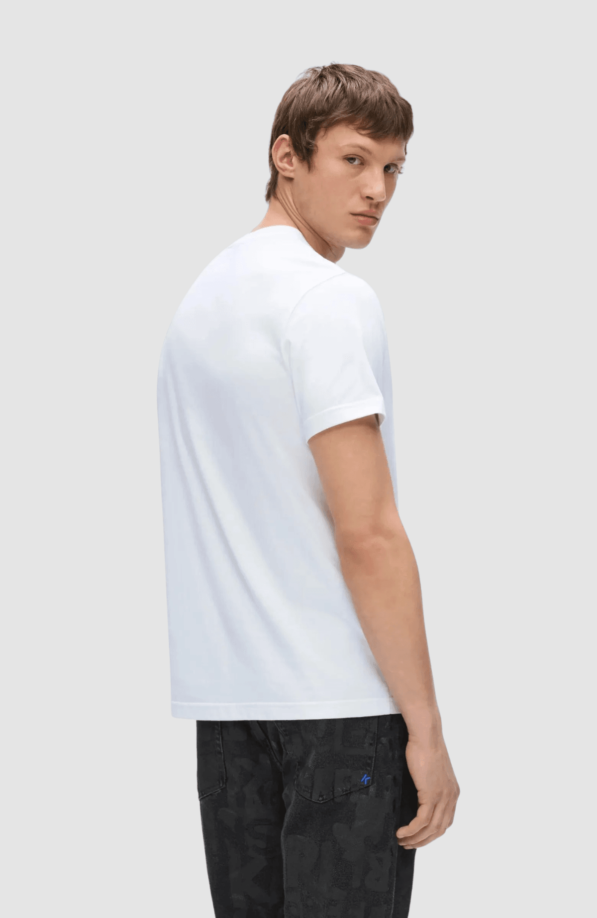 Klj Slim Stripes Logo Tee