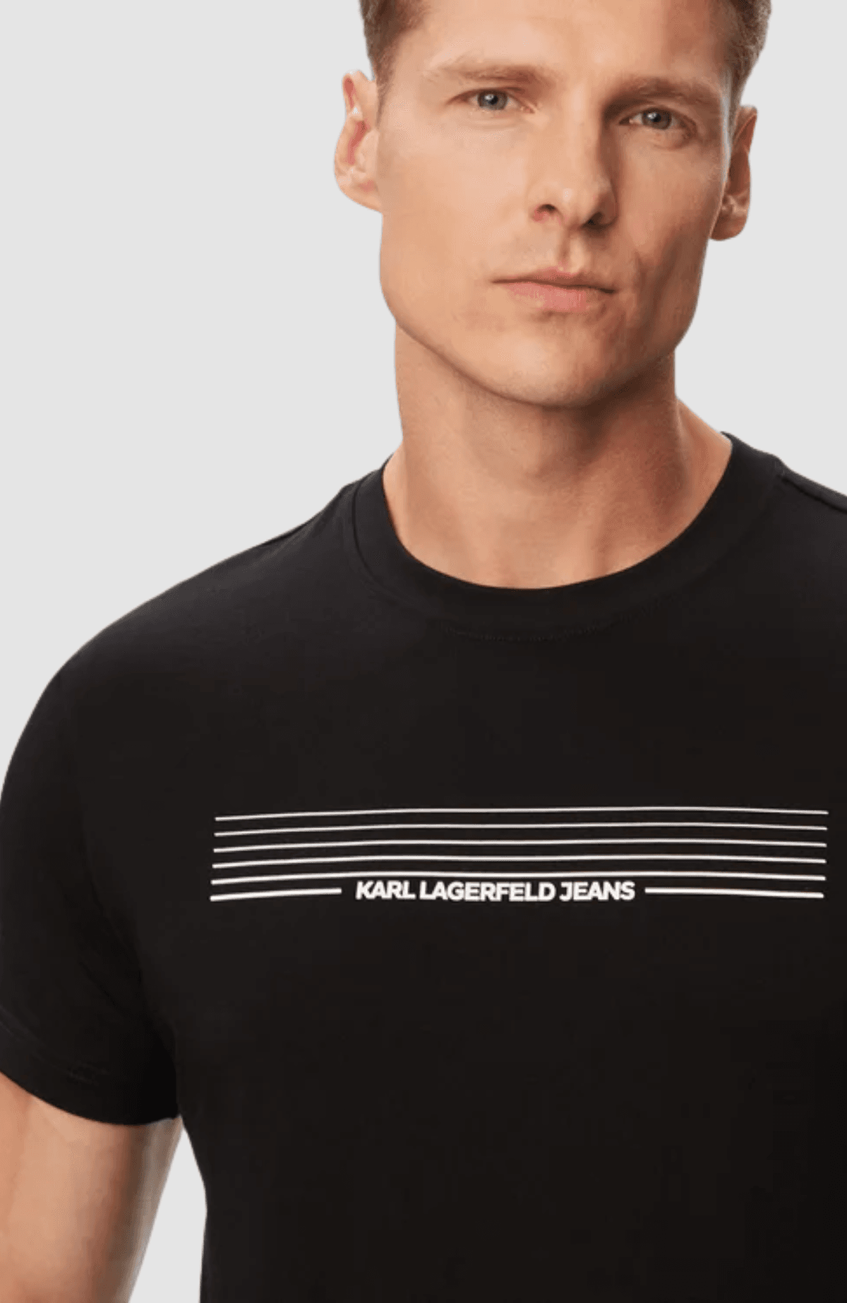 Klj Slim Stripes Logo Tee