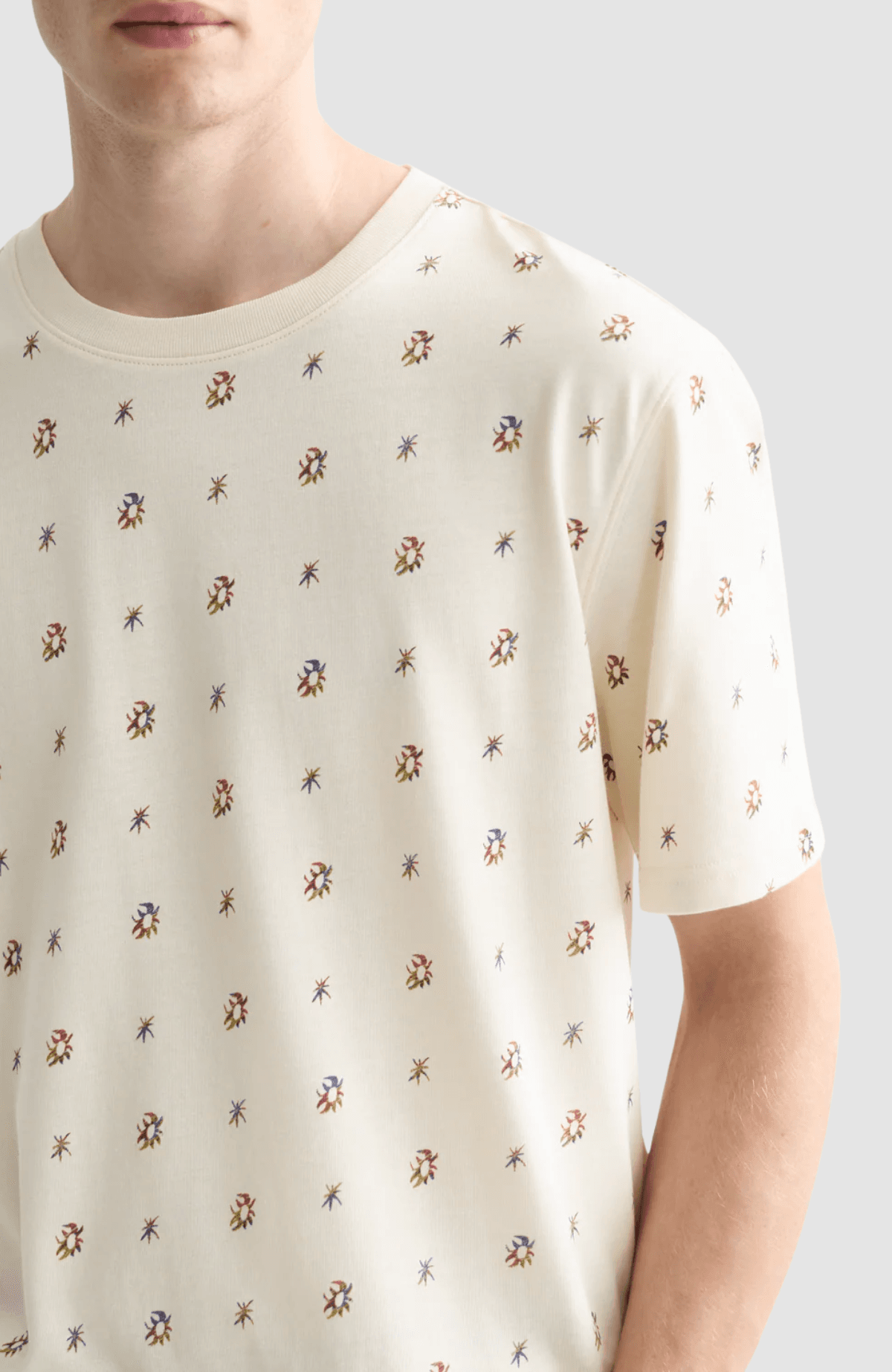 Micro-printed regular-fit T-shirt