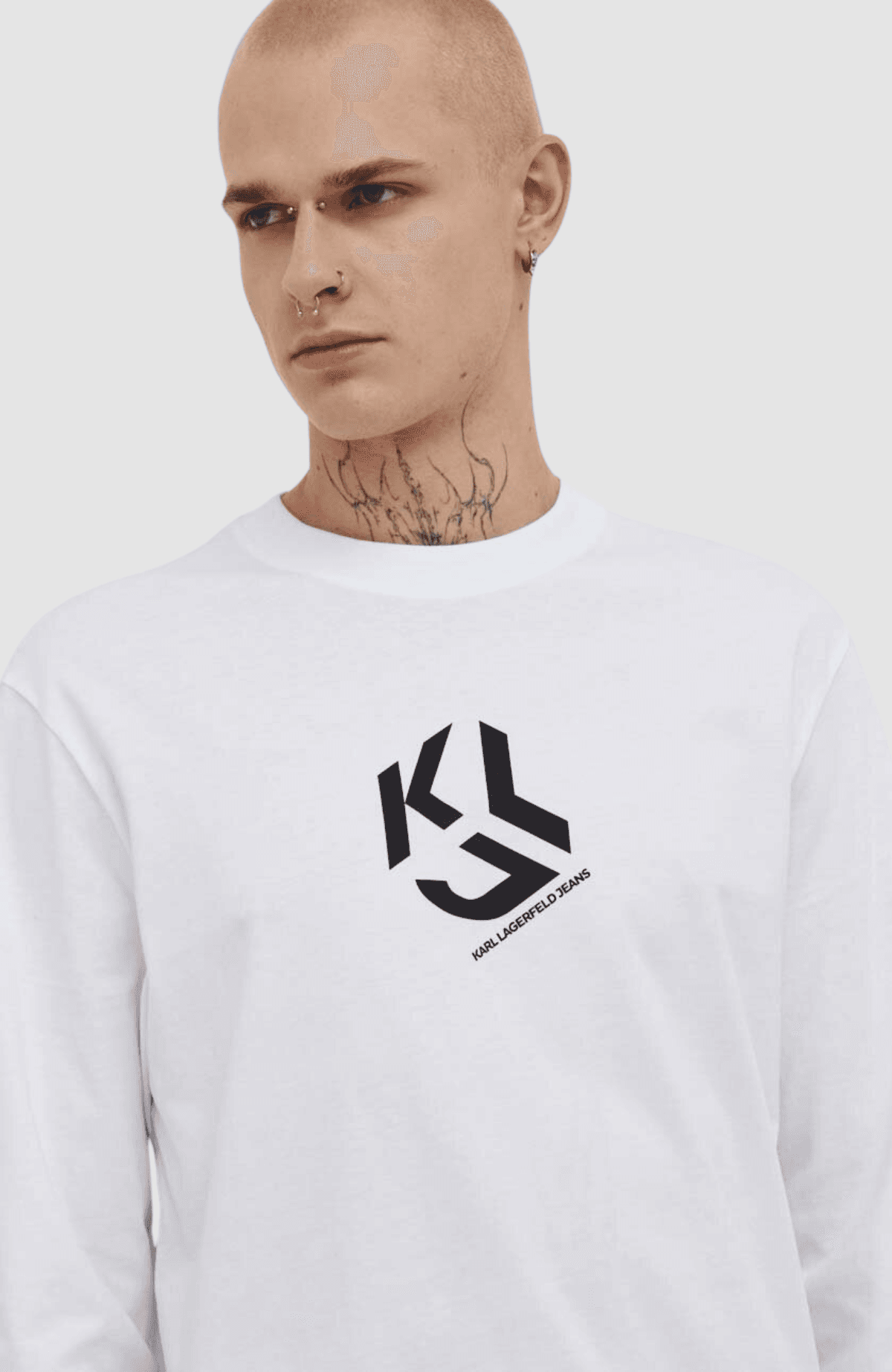 KLJ REGULAR MONOGRAM LSLV TEE 