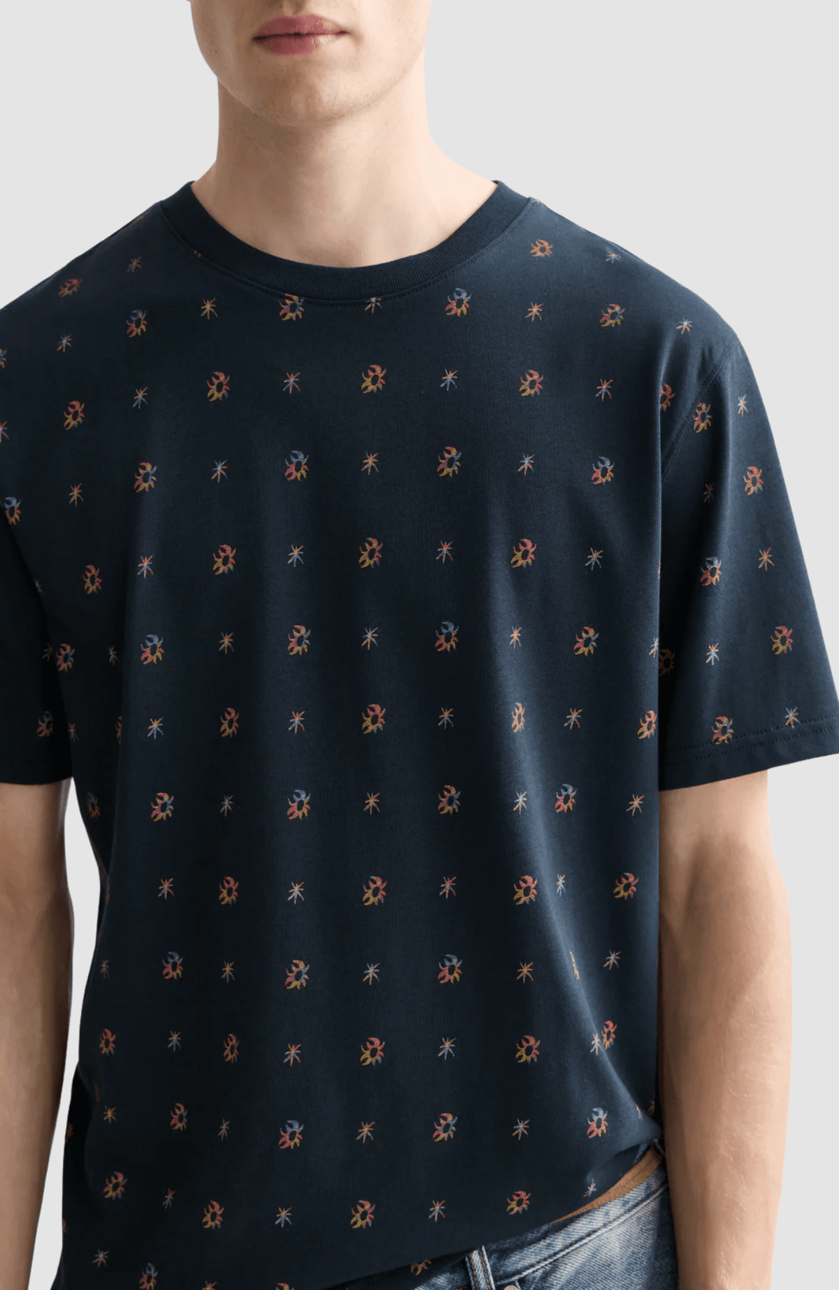 Micro-printed regular-fit T-shirt