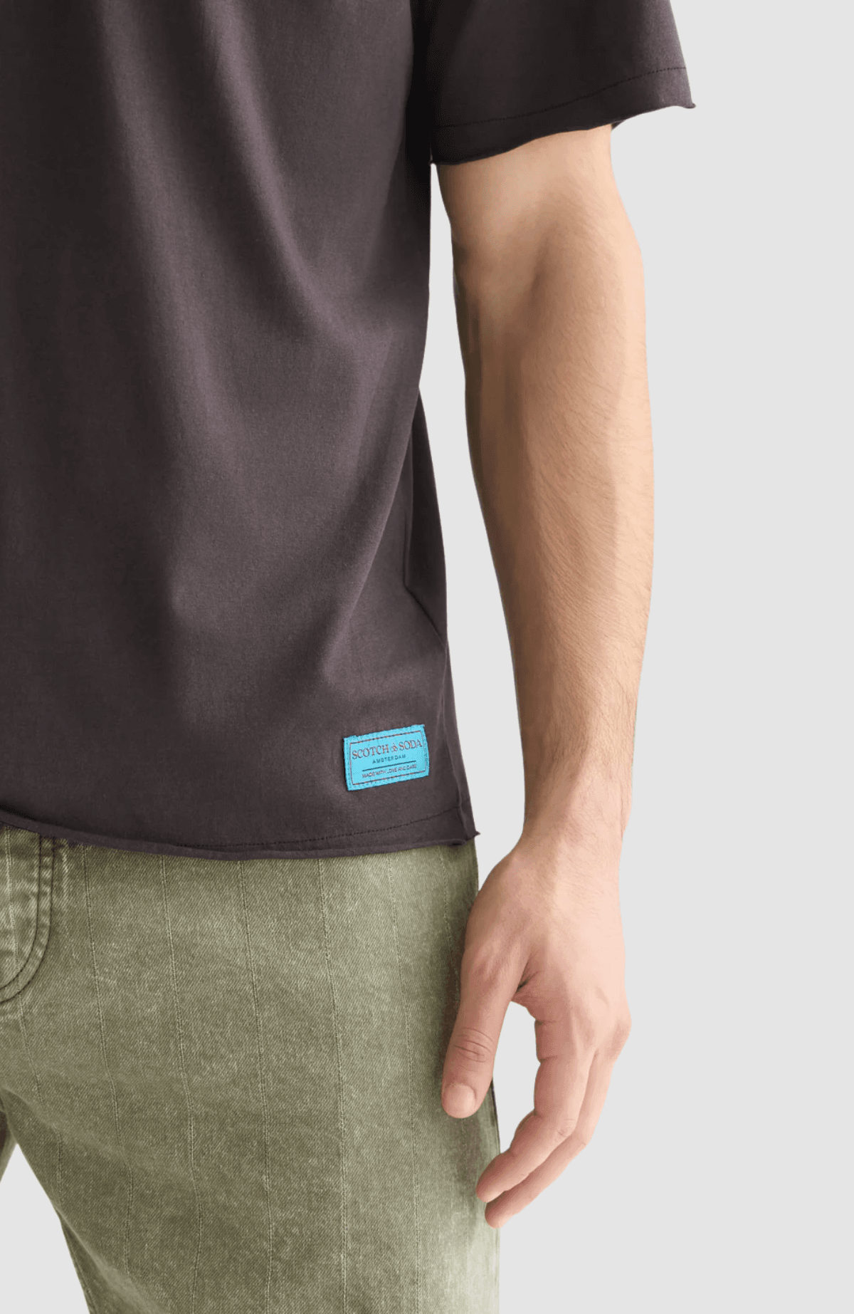 Seasonal core rawedged relaxedfit garmentdyed Tshirt