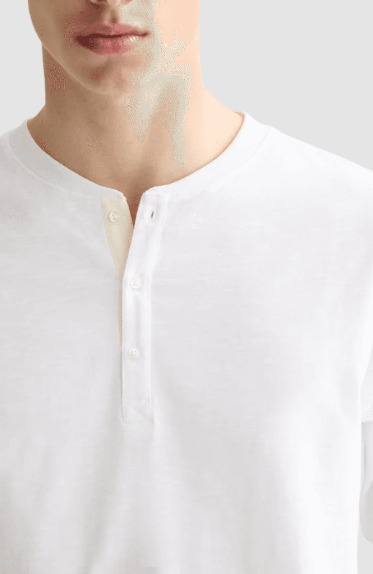 Slub Henley T-shirt LS