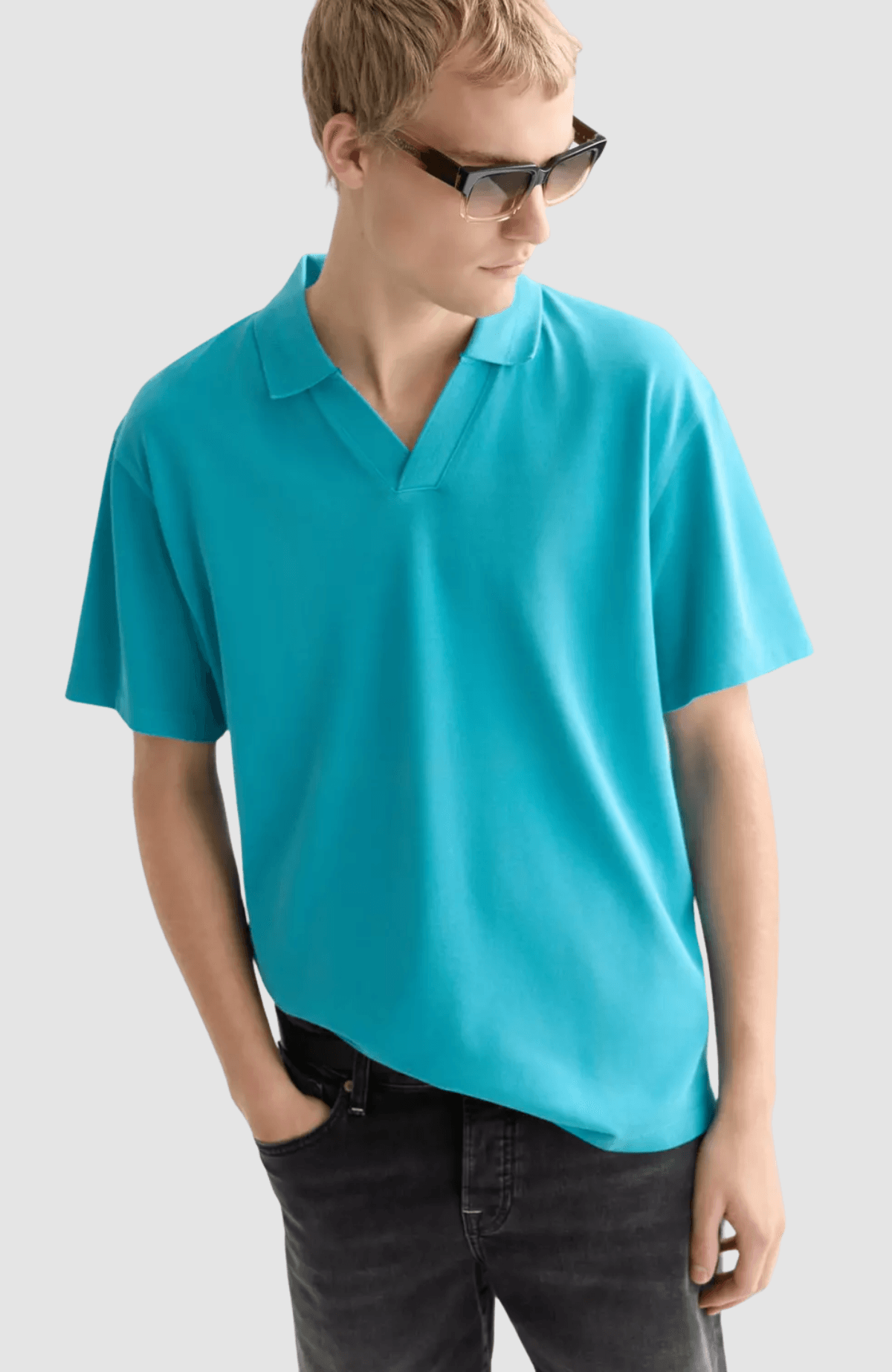 3 crosses pique relaxedfit garmentdyed polo