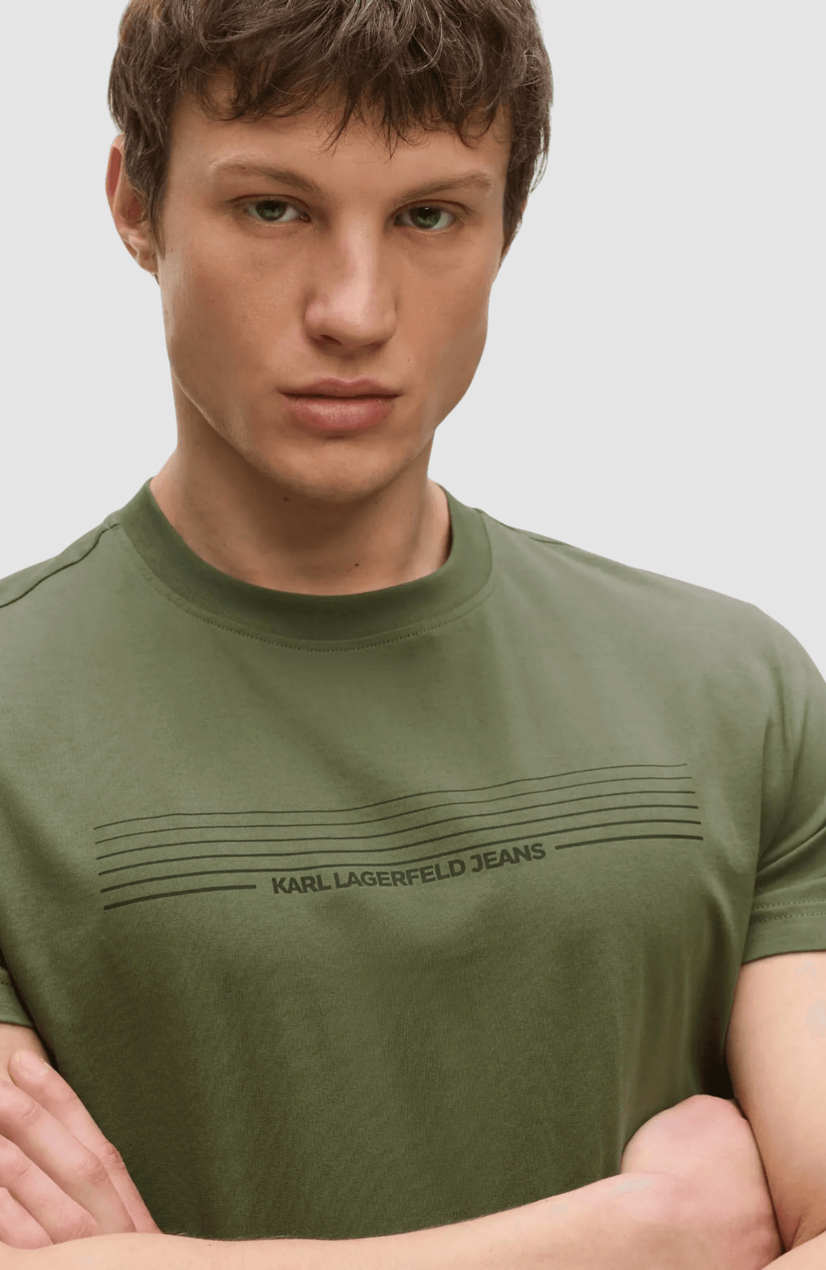 Klj Slim Stripes Logo Tee