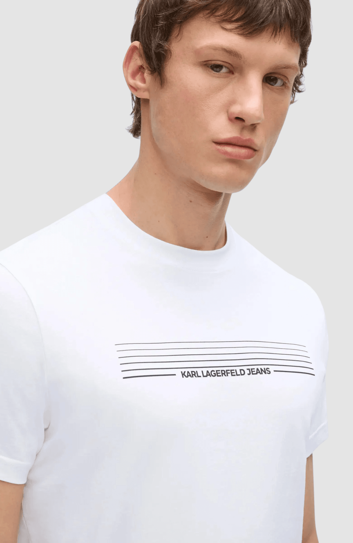 Klj Slim Stripes Logo Tee