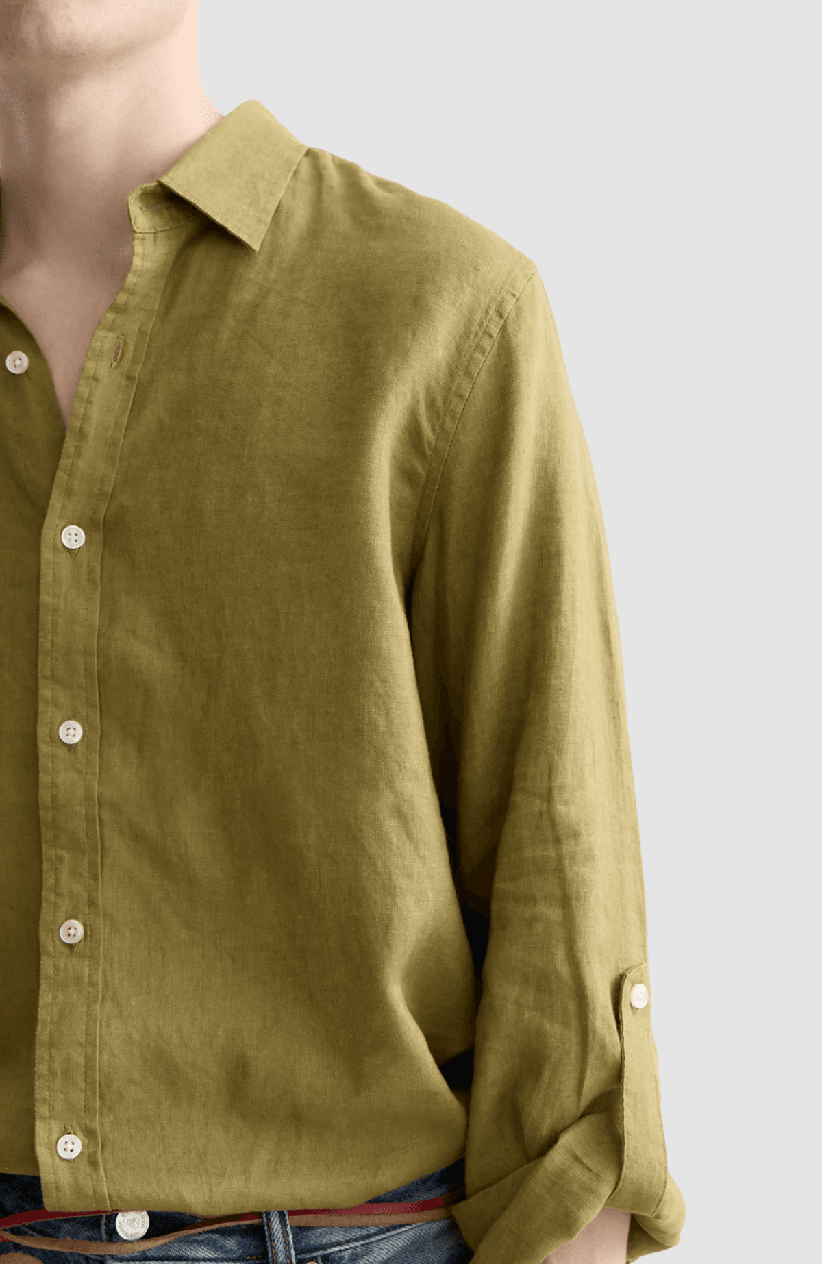 Seasonal core linen regular-fit shirt