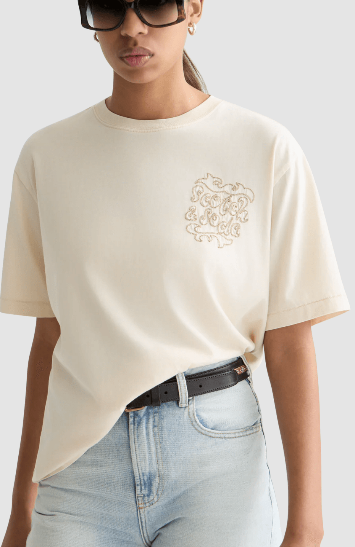 Washed artwork loose-fit T-shirt