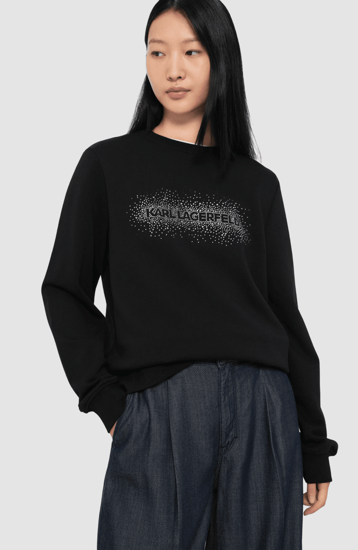 Logo Rhinestone Sweatshirt