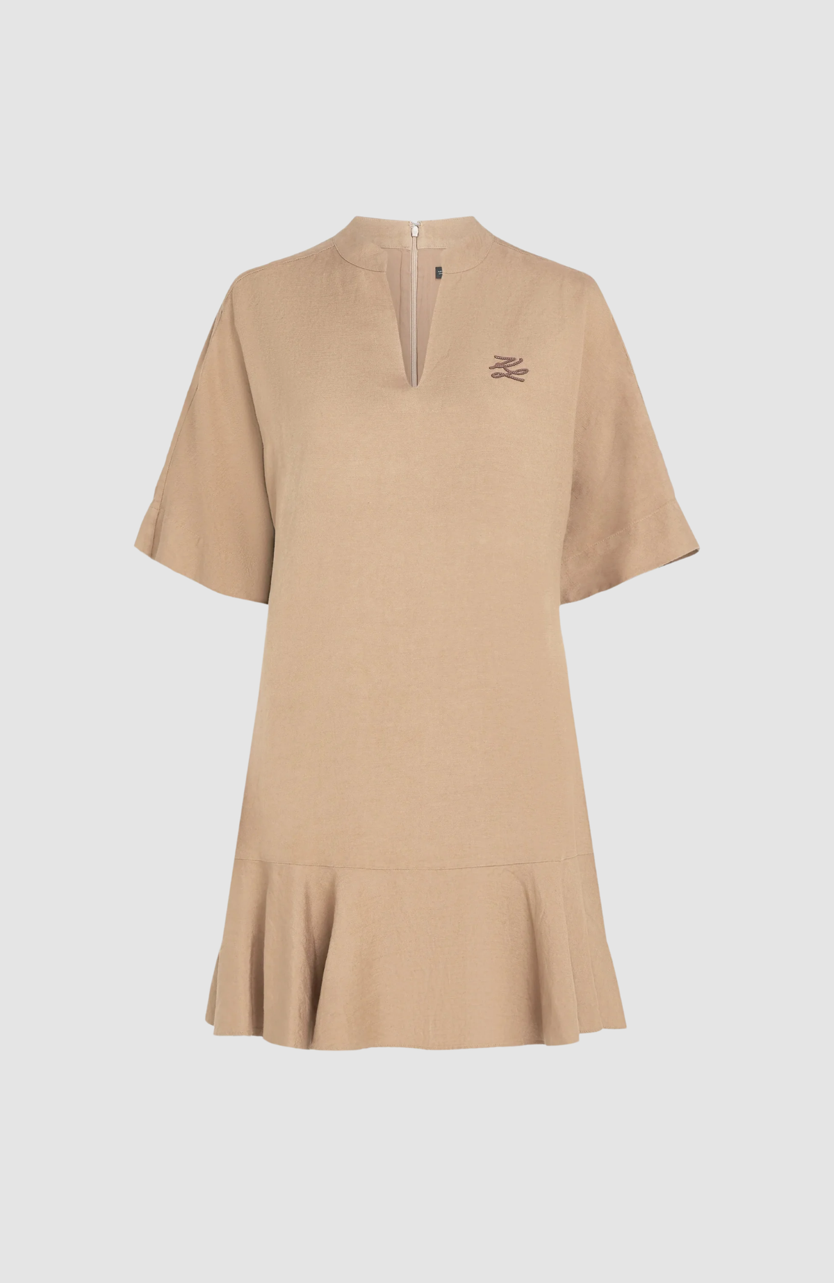 Linen Blend Shift Dress