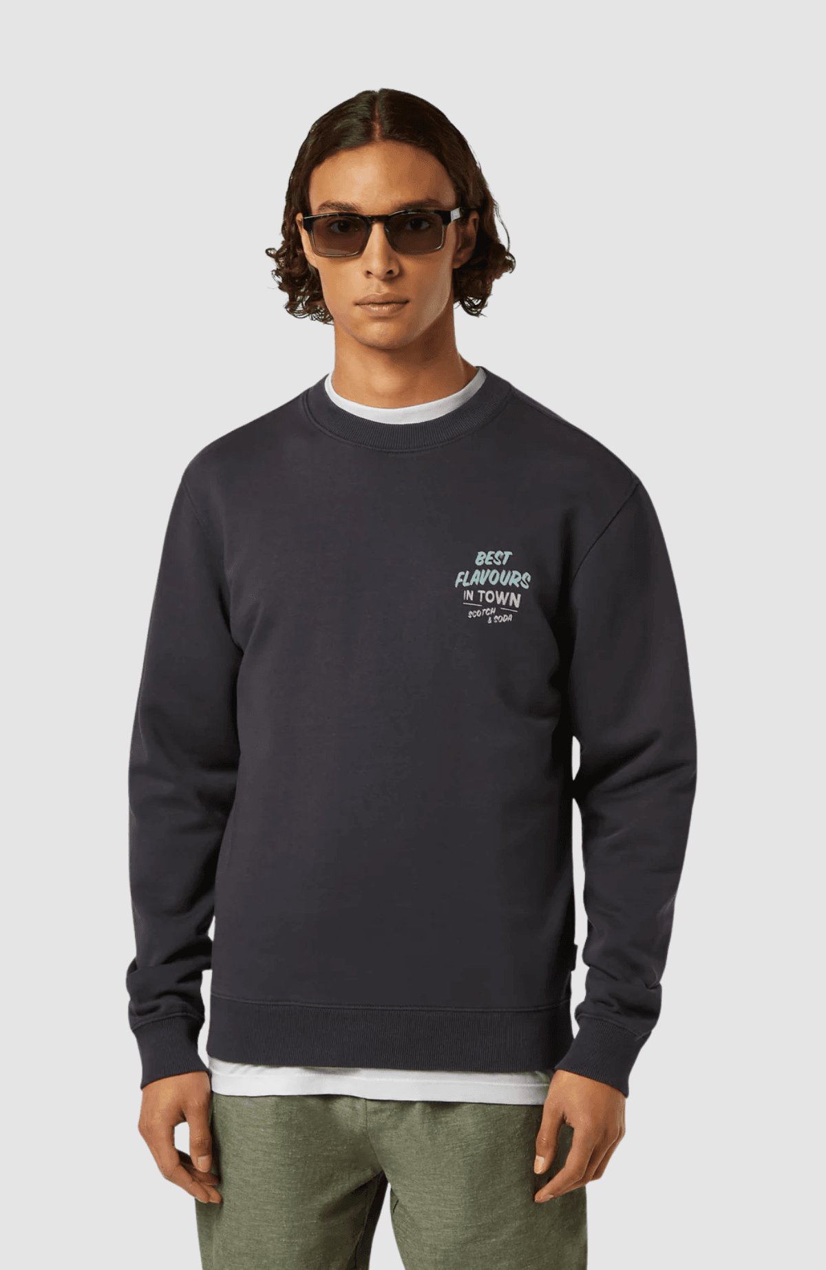 Regular Fit Front And Back Artwork Sweatshirt