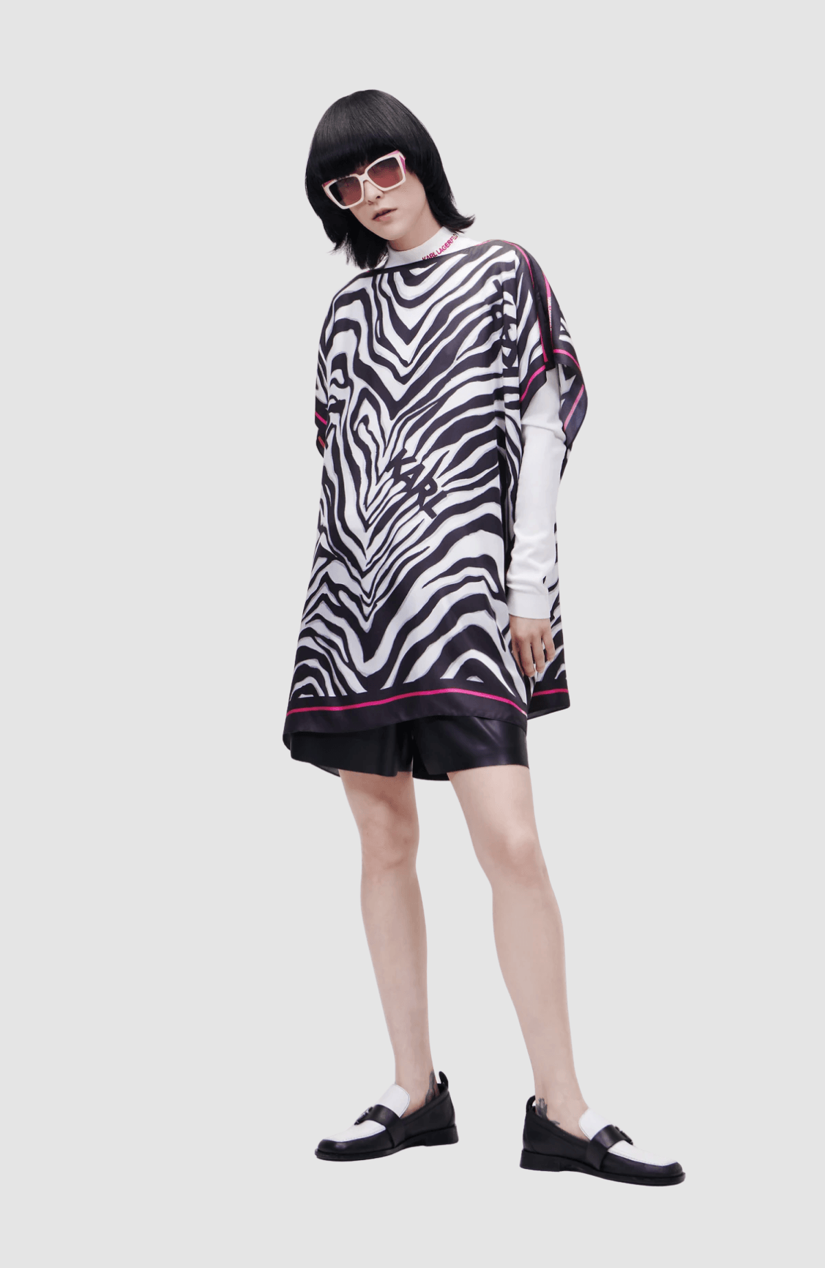 Zebra Silk Scarf Tunic