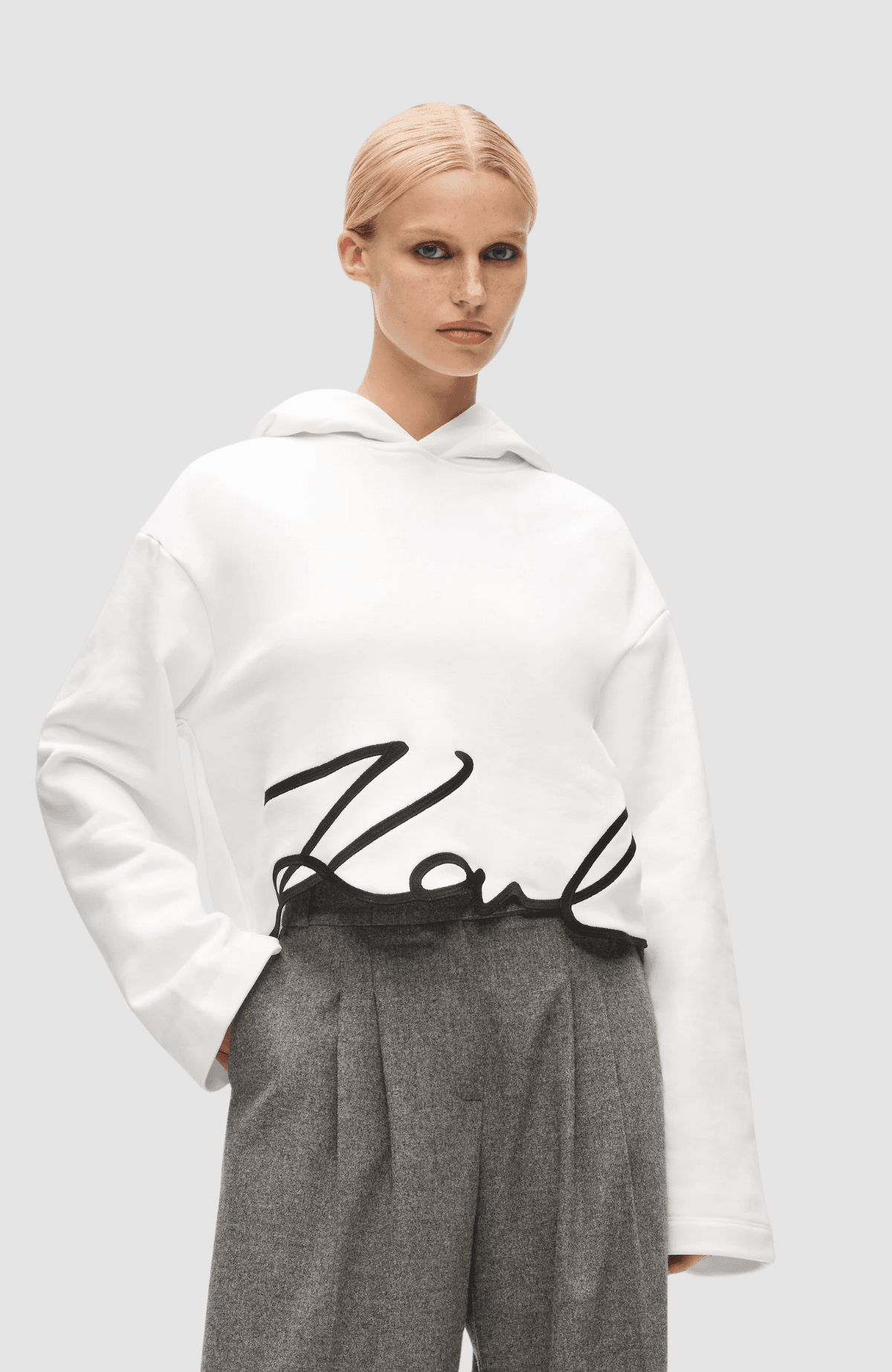 Karl Signature Hem Hoodie