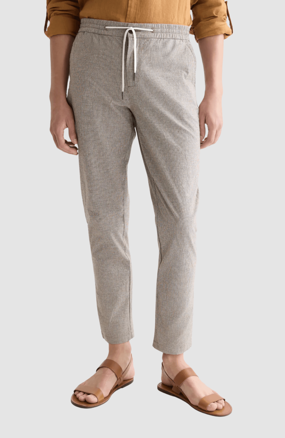 Warren yarndyed cotton/linen regular straightfit jogger