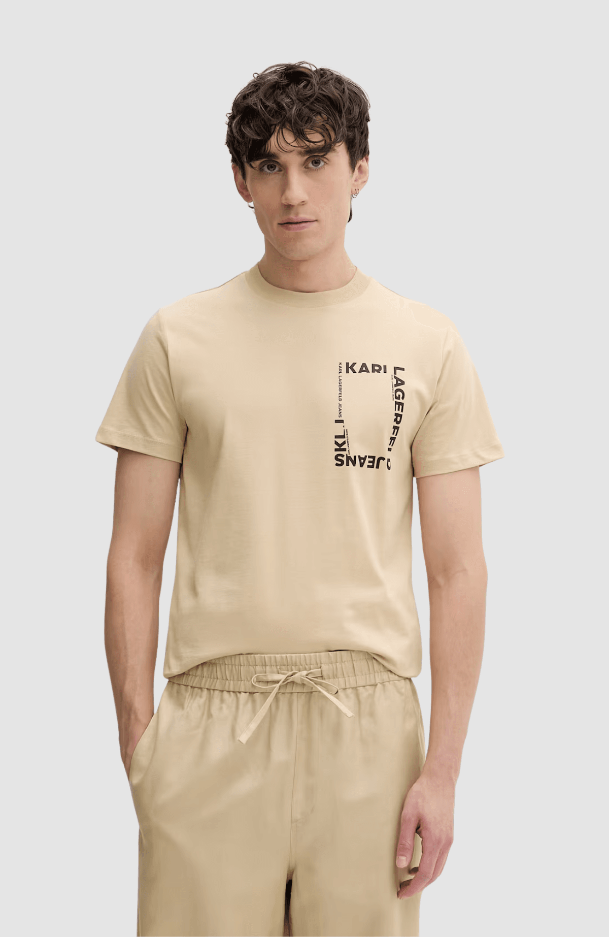 KLJ Slim Ss Frame Logo Tee