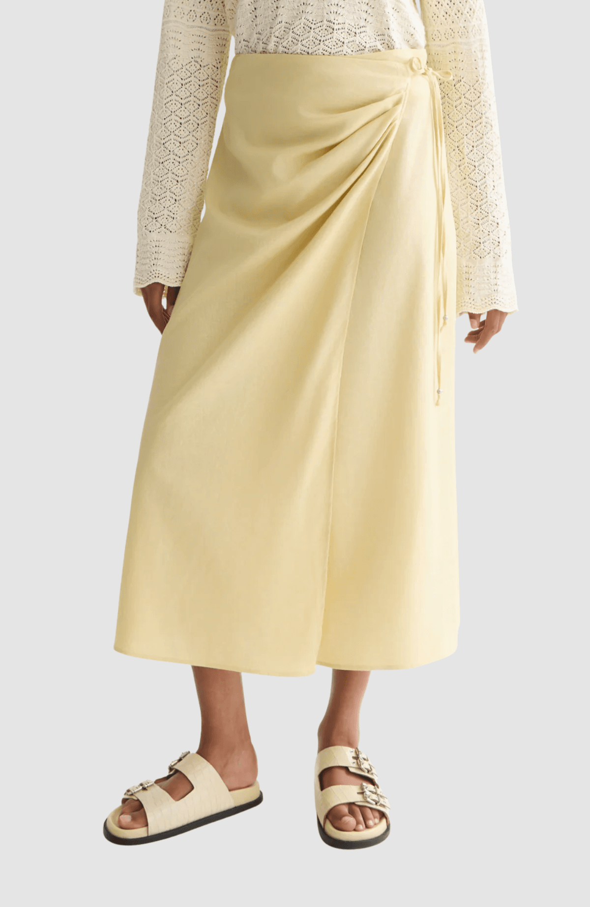 Linen wrap skirt