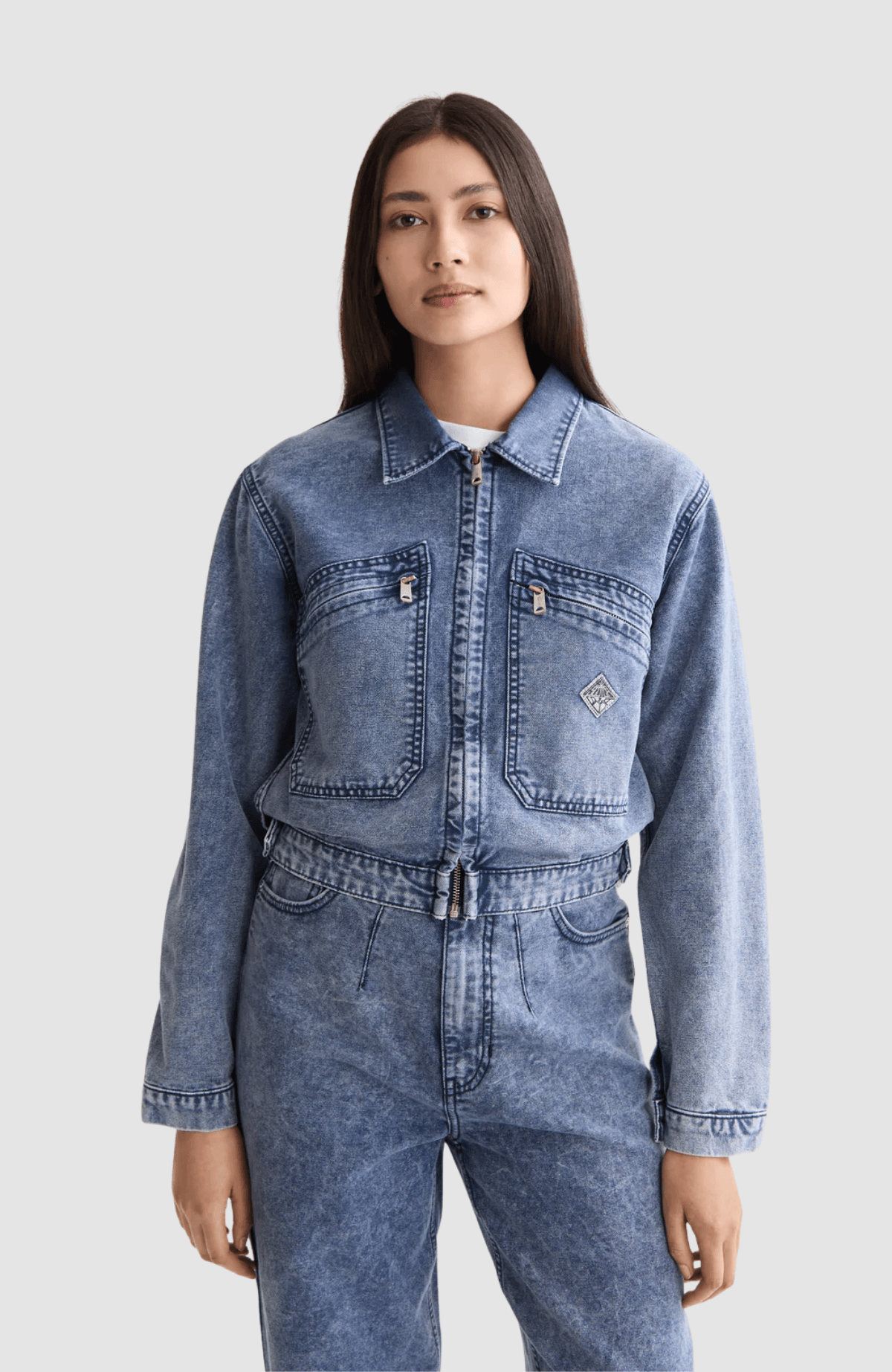 Mountain dyed denim canvas workwear jacket