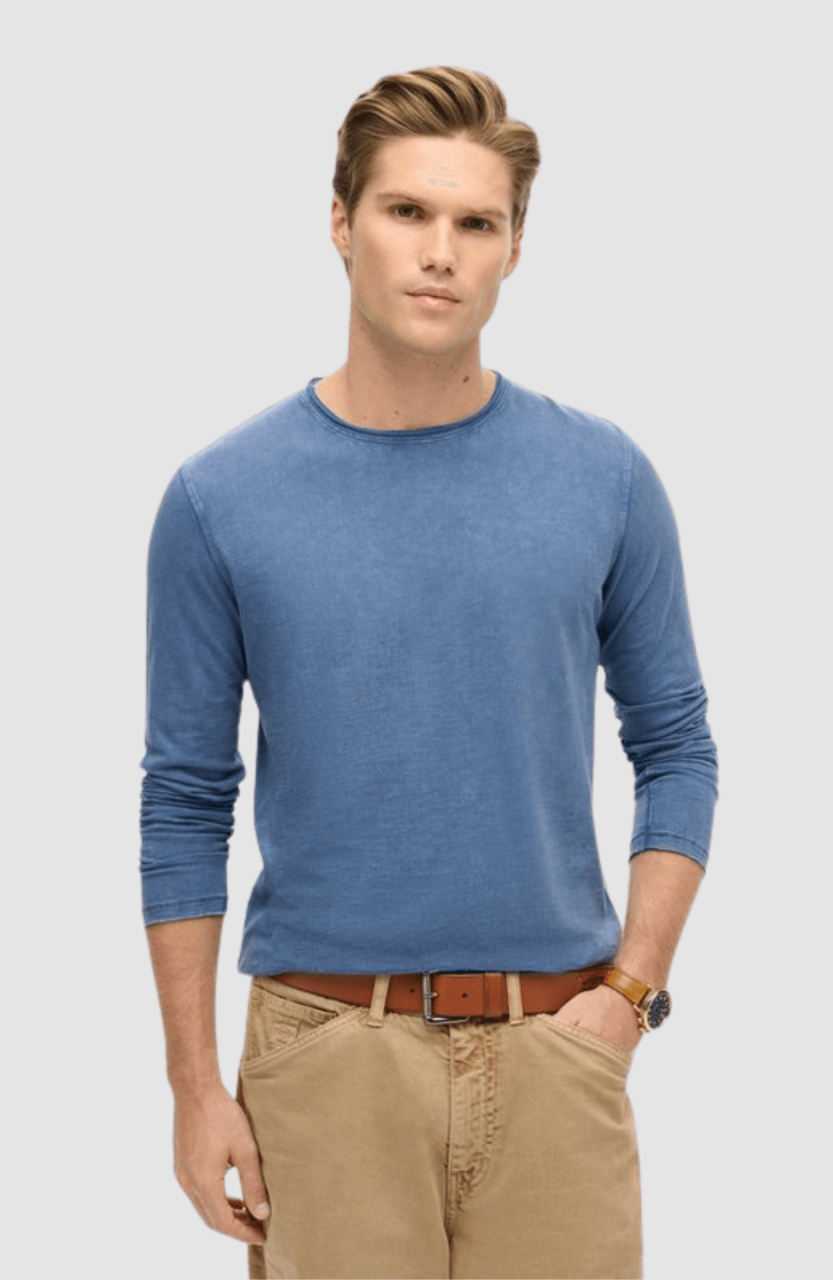 RAW EDGE SLUB LS TOP