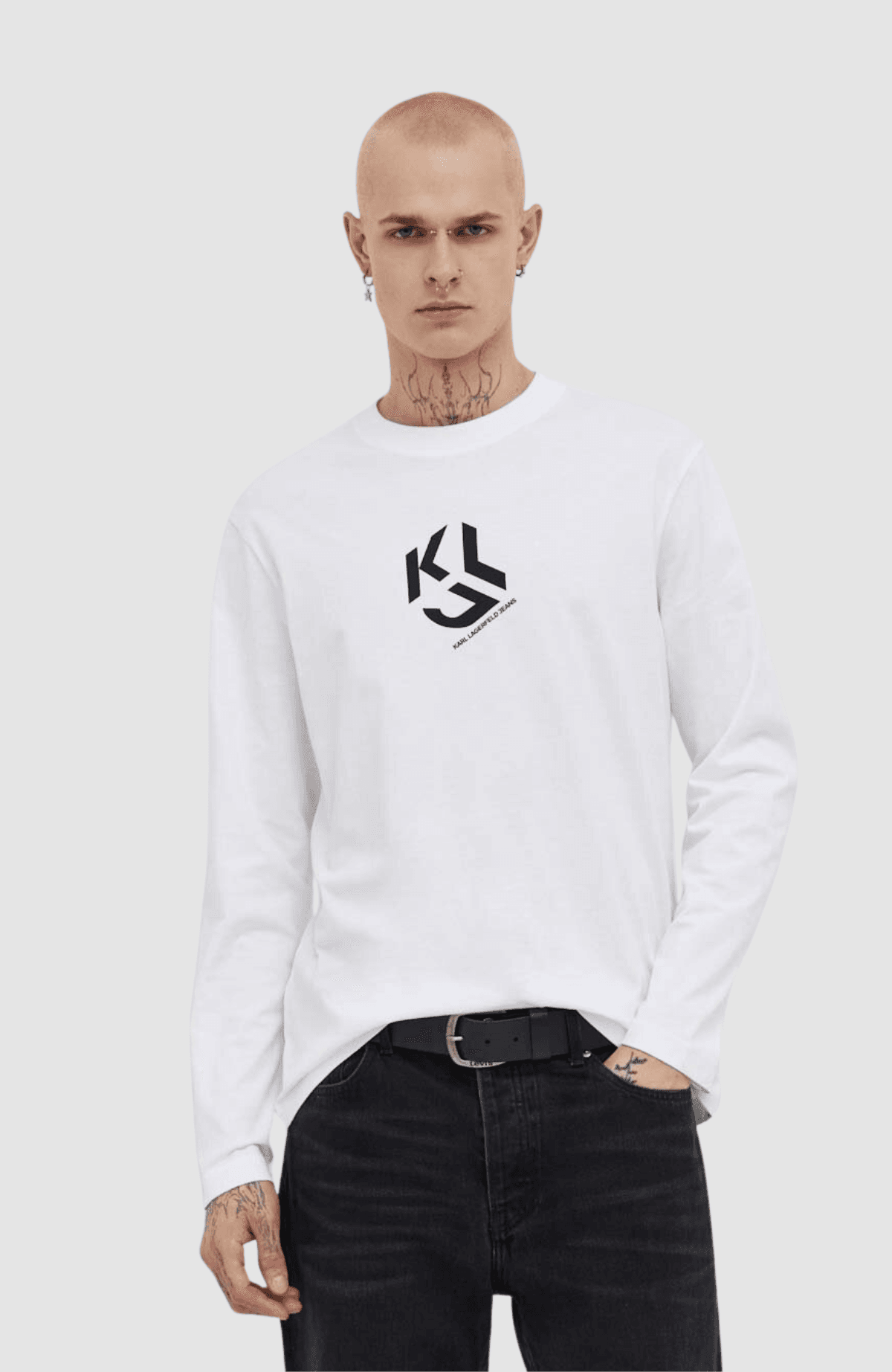 KLJ REGULAR MONOGRAM LSLV TEE 