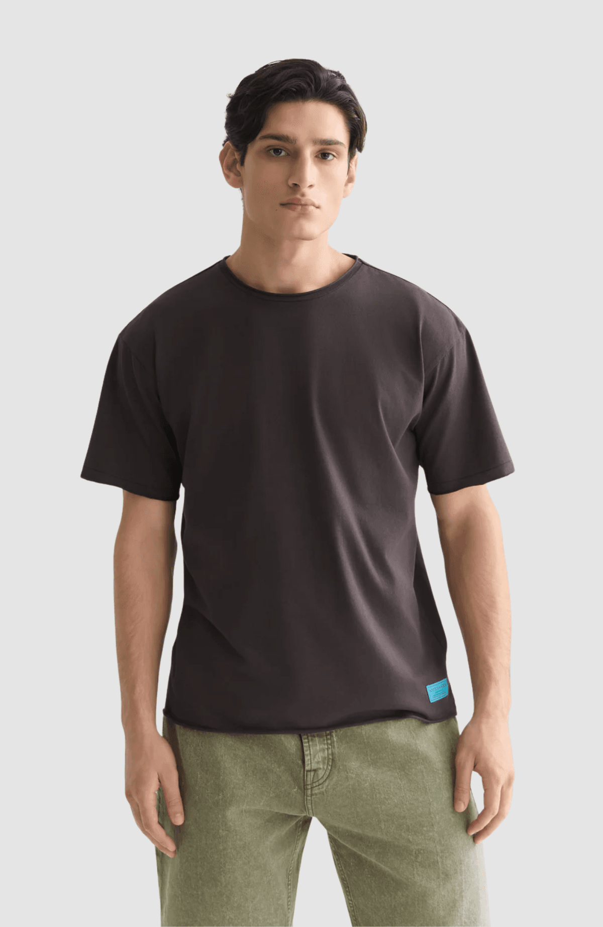Seasonal core rawedged relaxedfit garmentdyed Tshirt