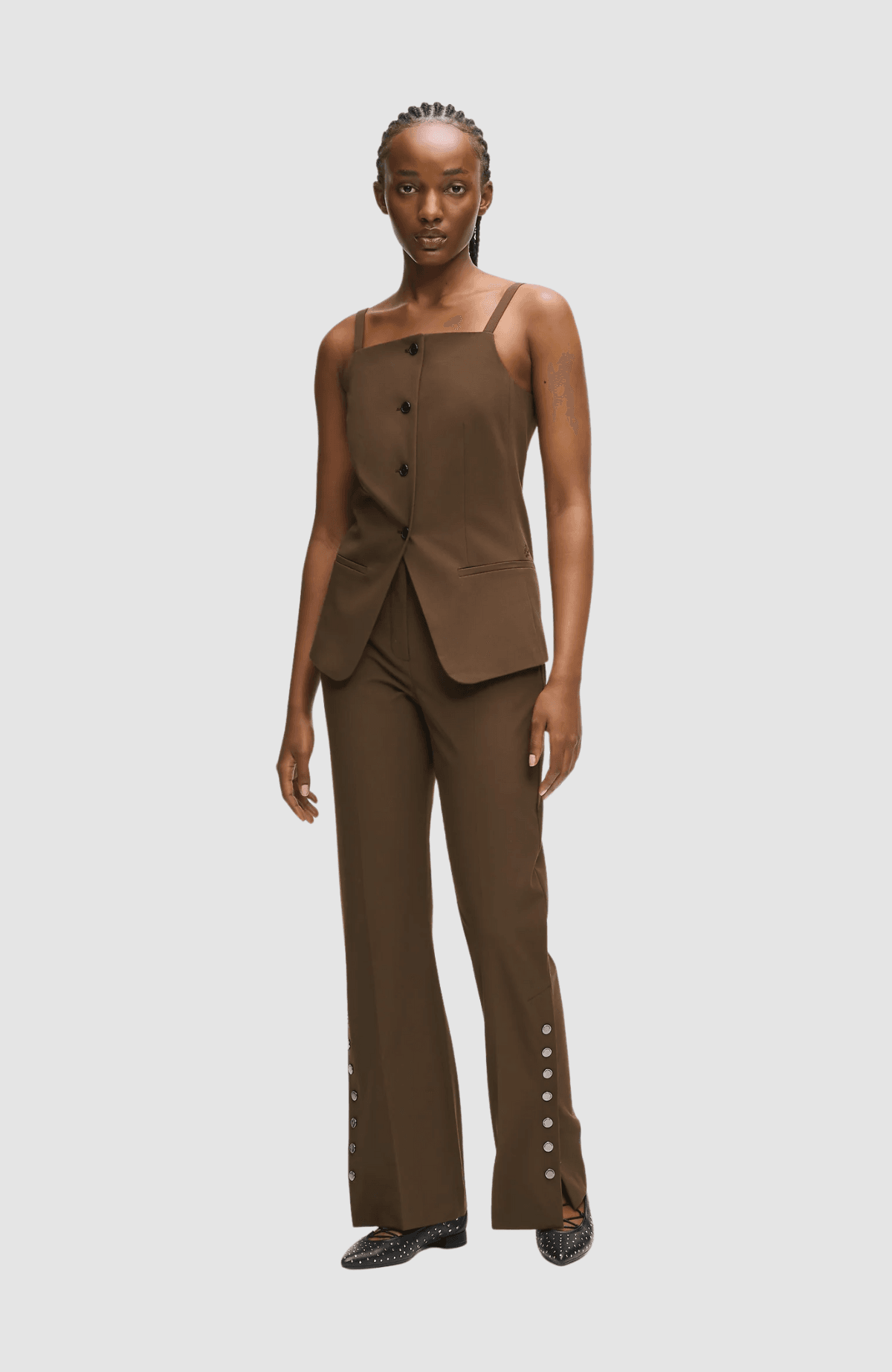 Snap Detail Fashion Pants