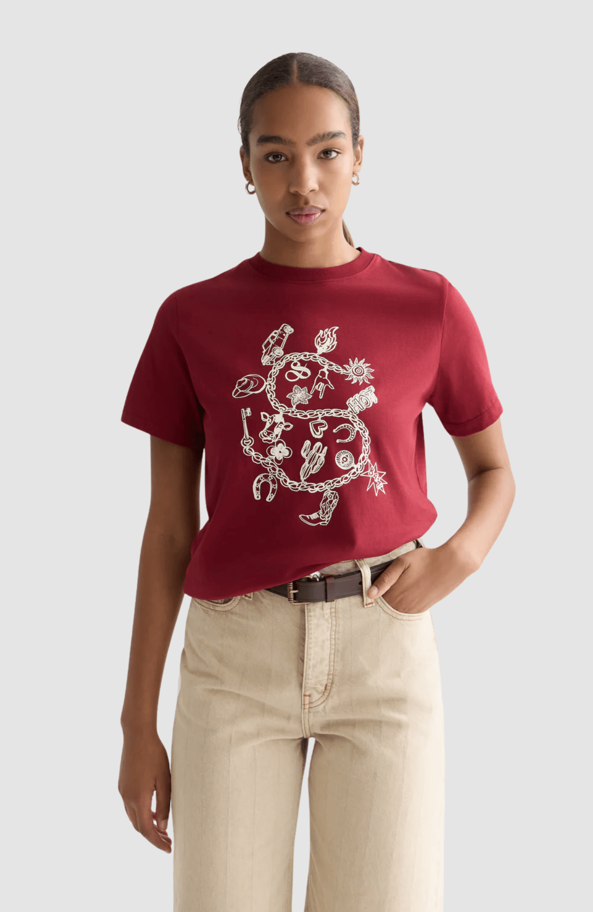 Chest artwork regular-fit T-shirt